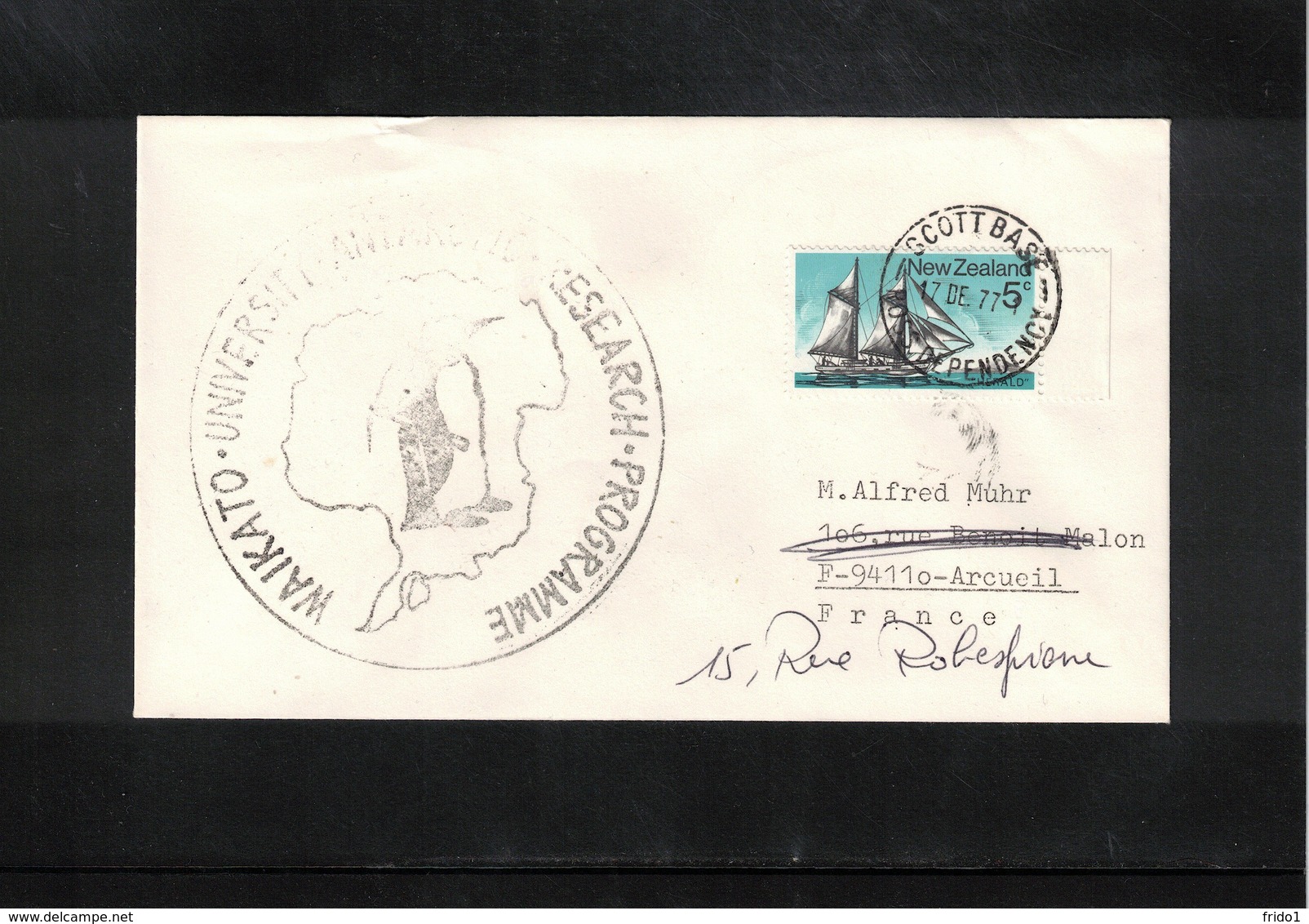 Ross Dependency 1977 Scott Base Waikato University Antarctic Research Programme Interesting Cover - Storia Postale