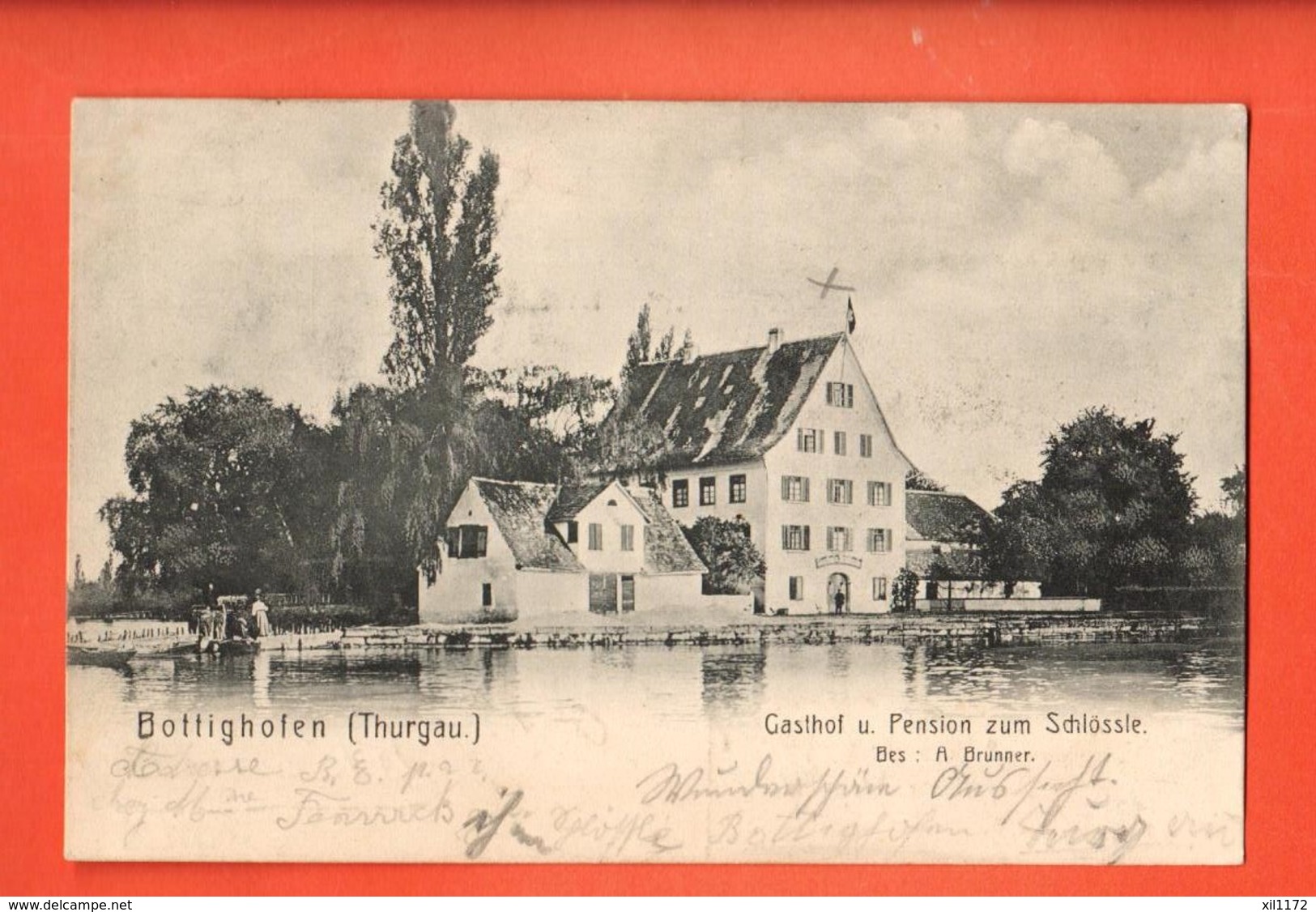 ZAD-34 SELTEN Bottighofen Bei Kreuzlingen  GAsthof Zum Schlössle Feldpost Militär 1907 - Kreuzlingen