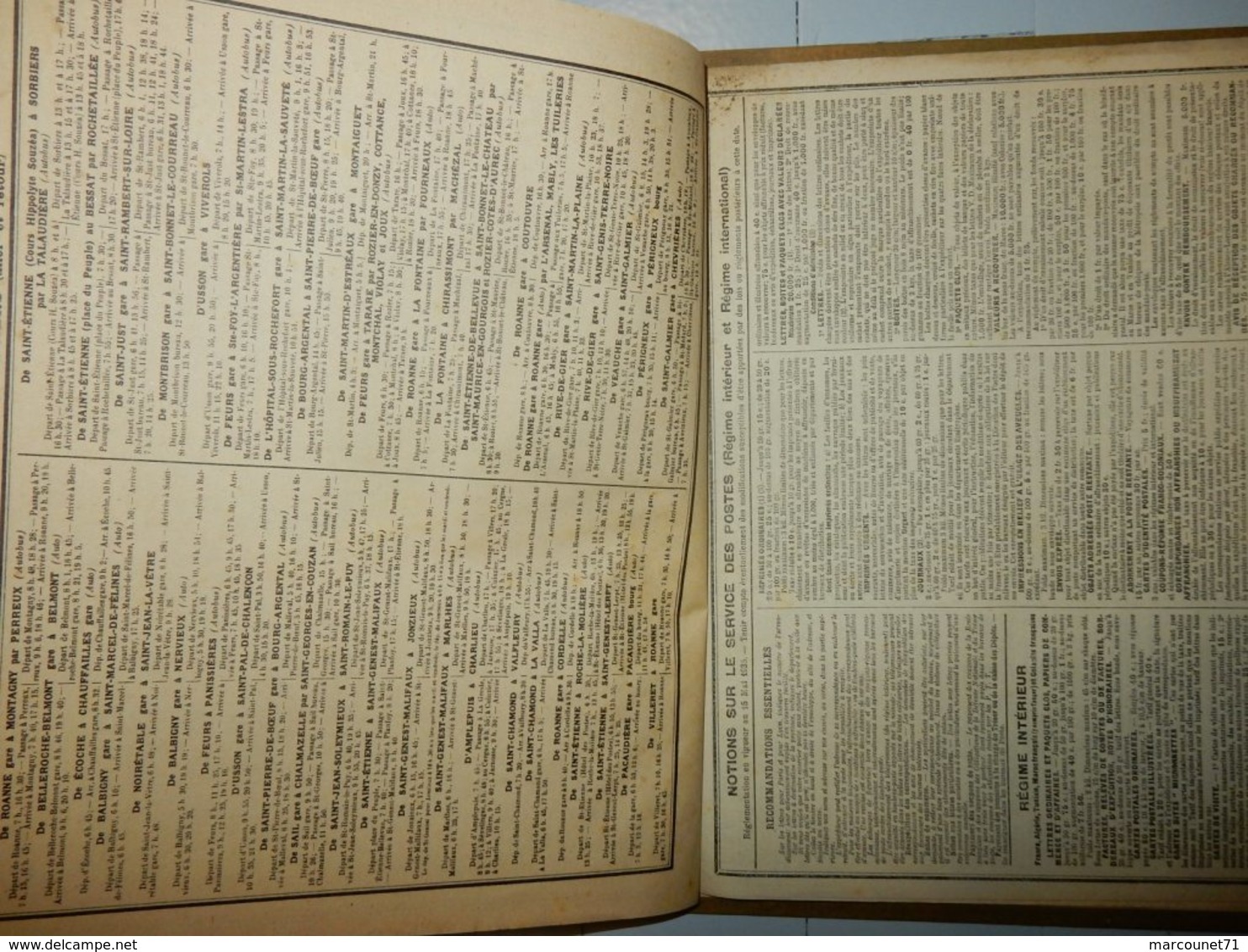 CALENDRIER ALMANACH DES POSTES ET TÉLÉGRAPHES 1936 DÉPARTEMENT DE LA LOIRE DÉPART POUR A VIGNE DE GRAND PÈRE ALSACE - Grand Format : 1921-40