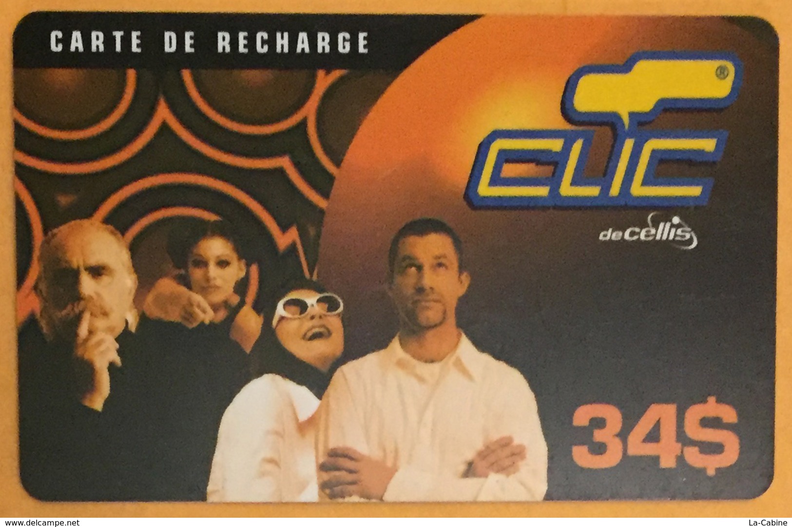 LIBAN CLIC DE CELLIS RECHARGE GSM 34$ EXP 15/04/2002 PHONECARD PAS TELECARTE CARTE TÉLÉPHONIQUE PRÉPAYÉE - Liban