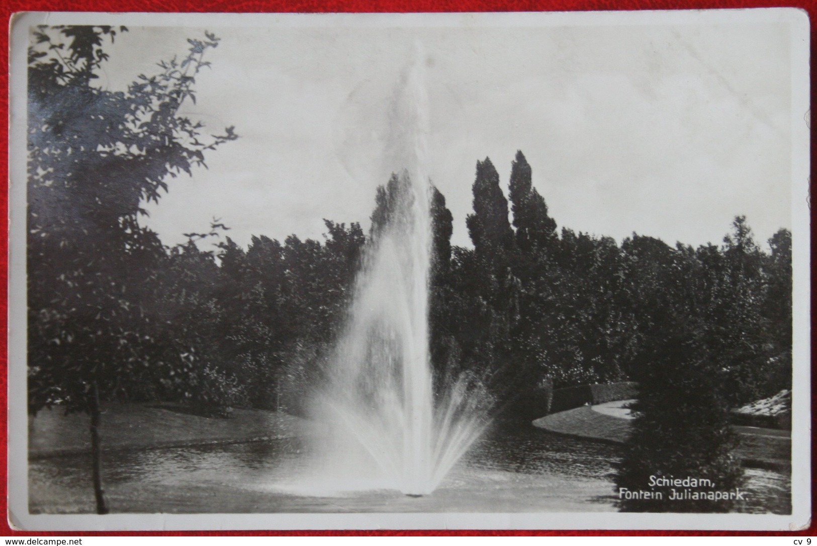 Schiedam - Fontein Julianapark - Gelopen 1934 - Schiedam