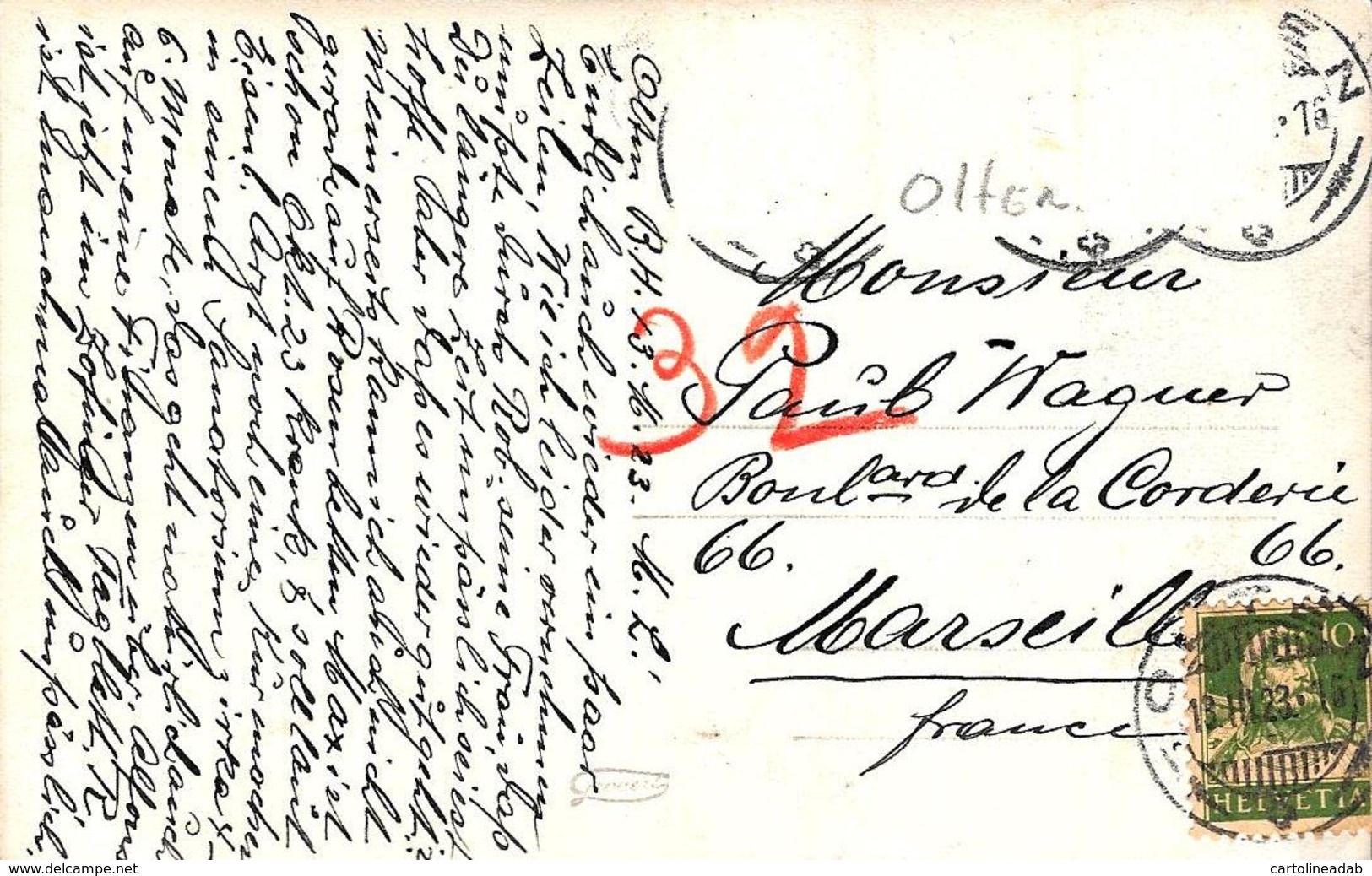 [DC12292] CPA - SVIZZERA - OLTEN - Viaggiata 1923 - Old Postcard - Olten