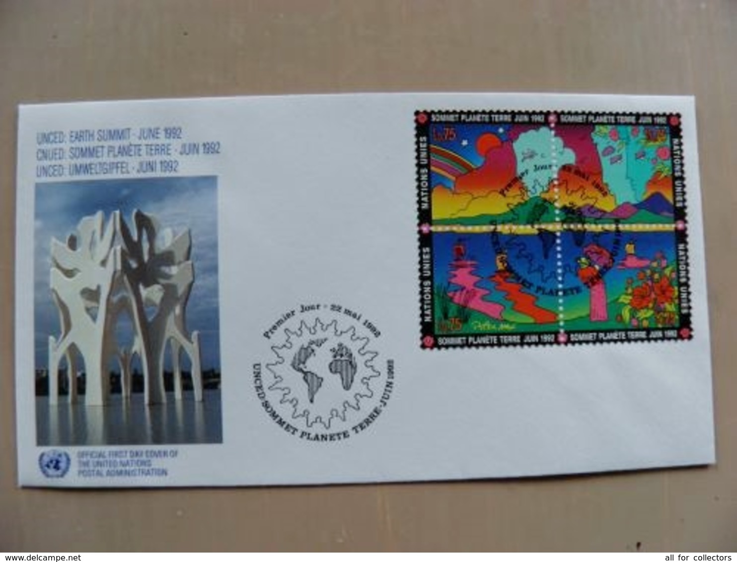 Fdc Cover UN United Nations Geneve Switzerland 1992 Unced Earth Summit - Lettres & Documents