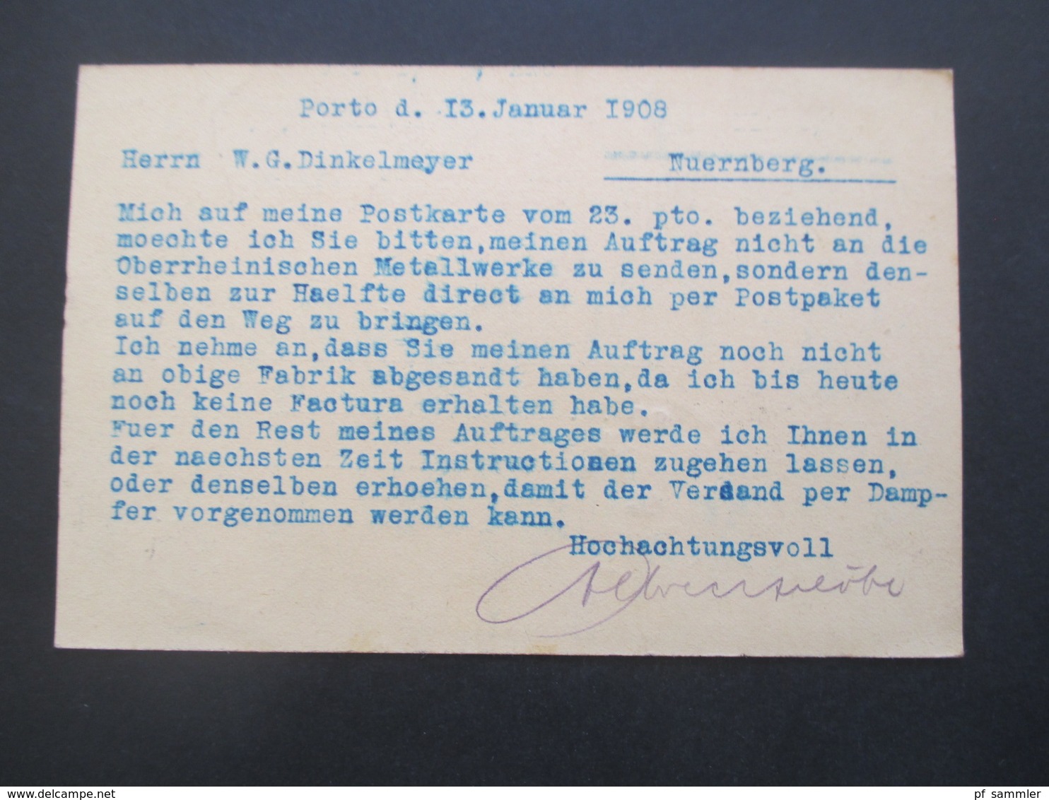 Portugal 1908 - 10 3 Ganzsachen Firmenkarten Otto Wischmann Lissabon Und Albrecht Löbe Porto Nach Nürnberg - Cartas & Documentos