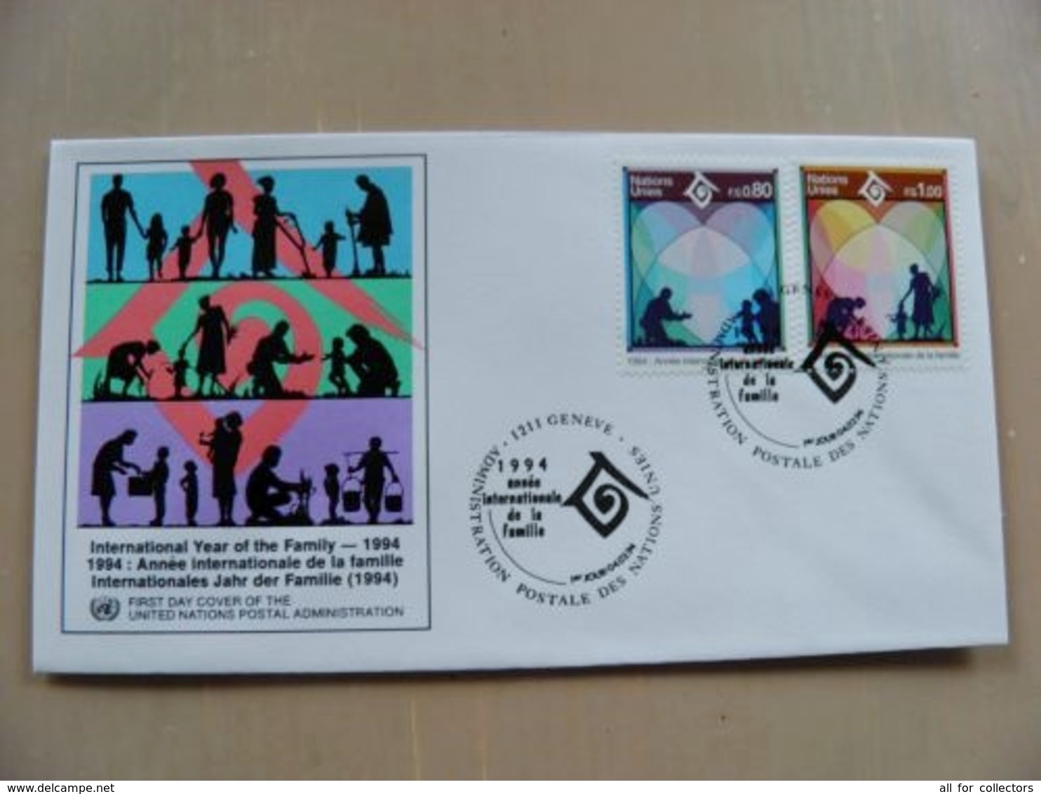 Fdc Cover UN United Nations Geneve Switzerland 1994 Year Of Family - Storia Postale