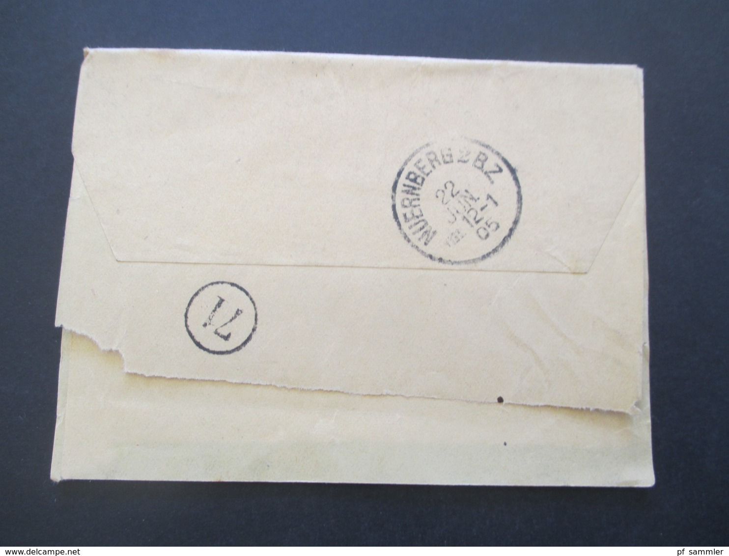 GB 1905 Streifband Mit Zusatzfrankatur Stempel W.C. Nach Nürnberg Gesendet - Lettres & Documents