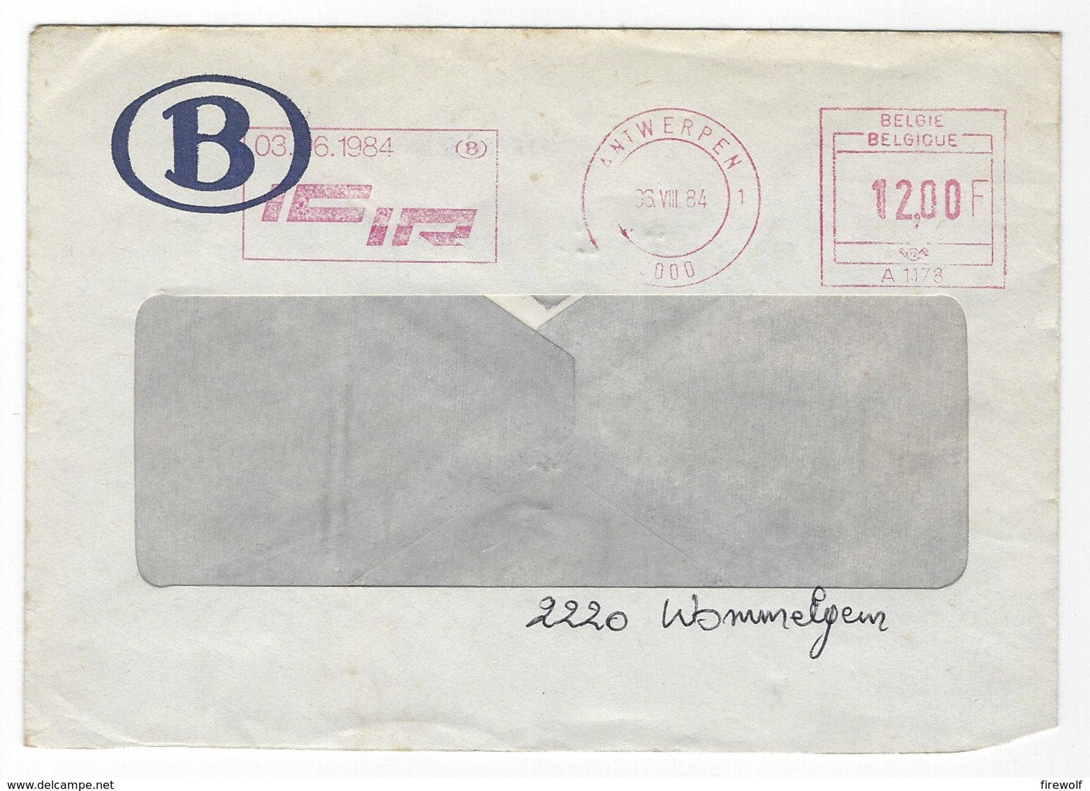 B02 - Belgium - EMA 1984 - Antwerpen - IC IR - Railways - 1980-1999