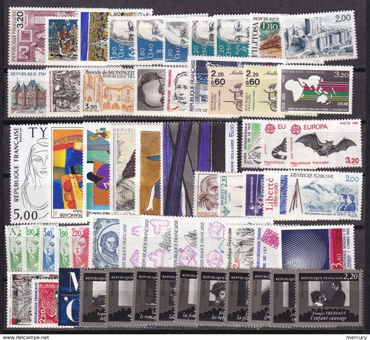 FRANCE - Année 1986 Complète Neuve LUXE - 59 Timbres - 1980-1989