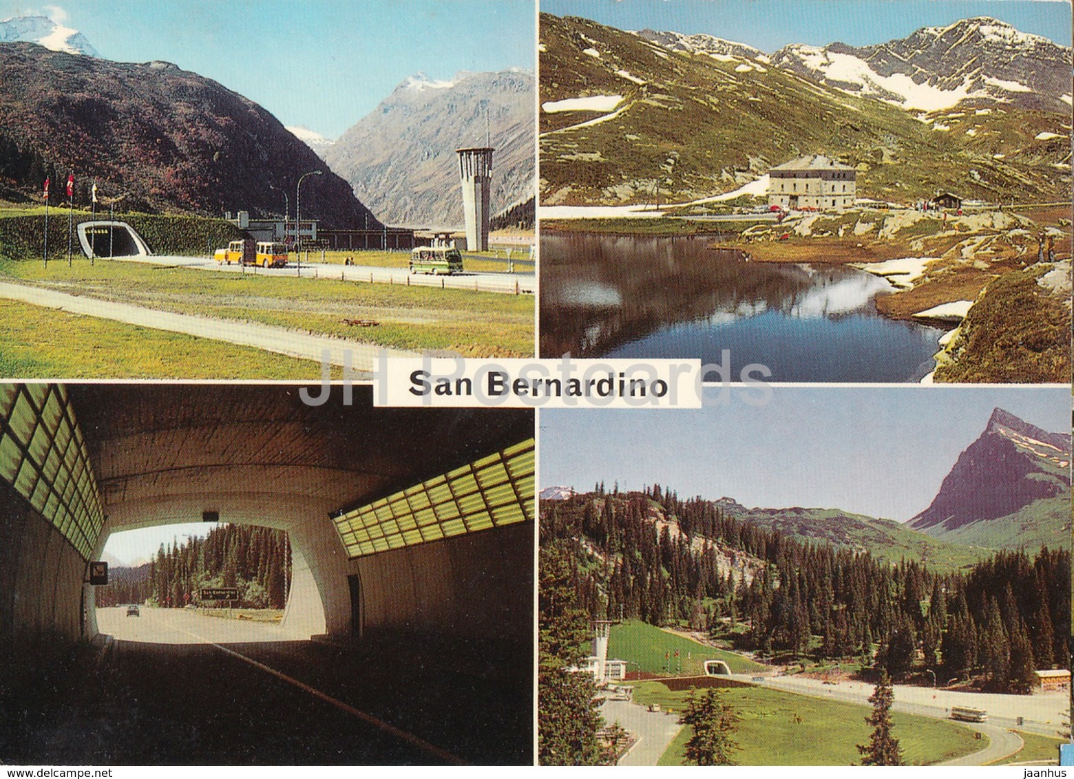 San Bernardino Strassentunnel - Tunneleingang Nordseite Sudseite - Passhohe - Ristorante Ospizio - Switzerland - Unused - Sent