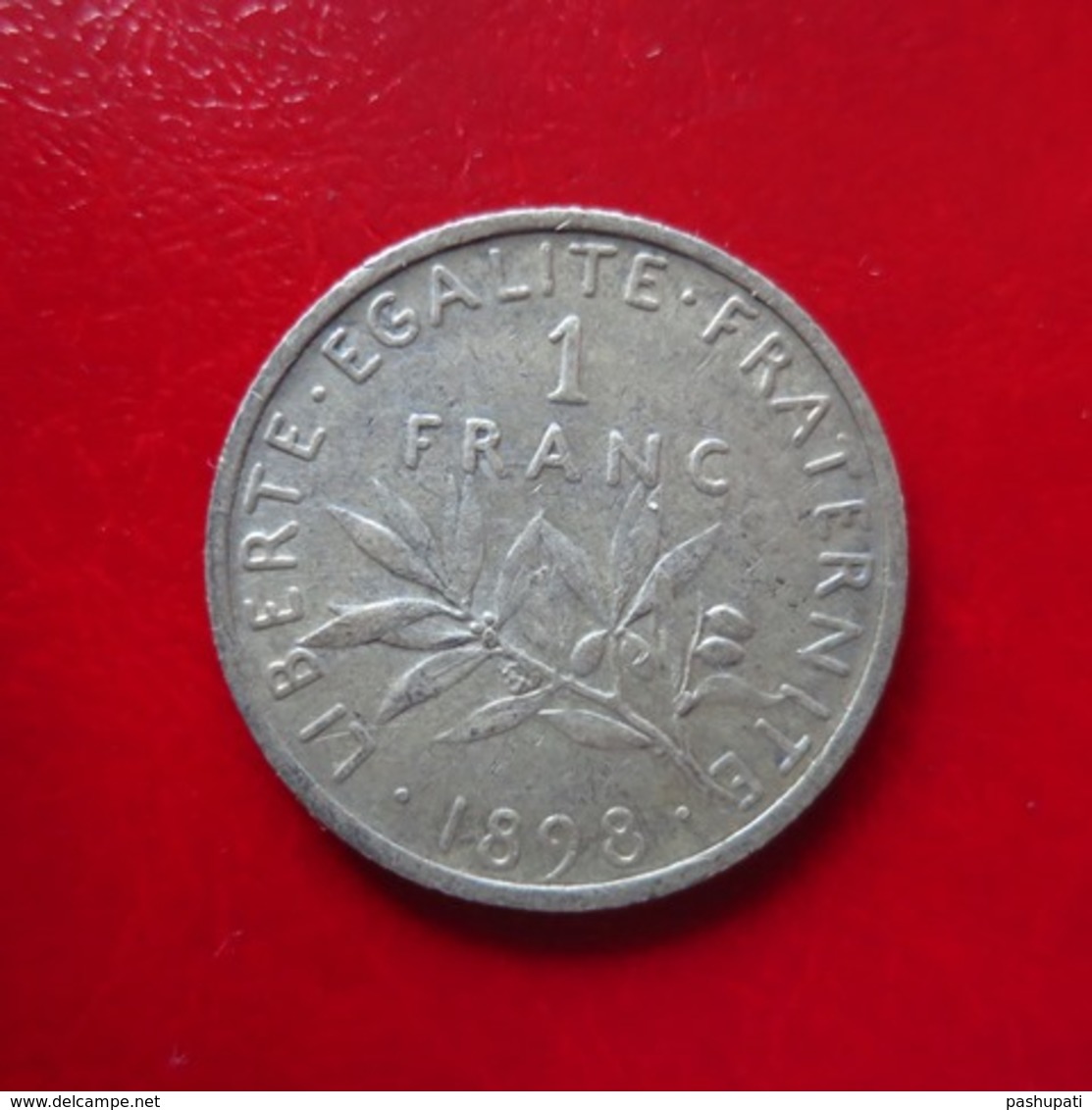 Argent - France - 1 Franc Semeuse 1898 - 23mm 5g  TB+ - Autres & Non Classés