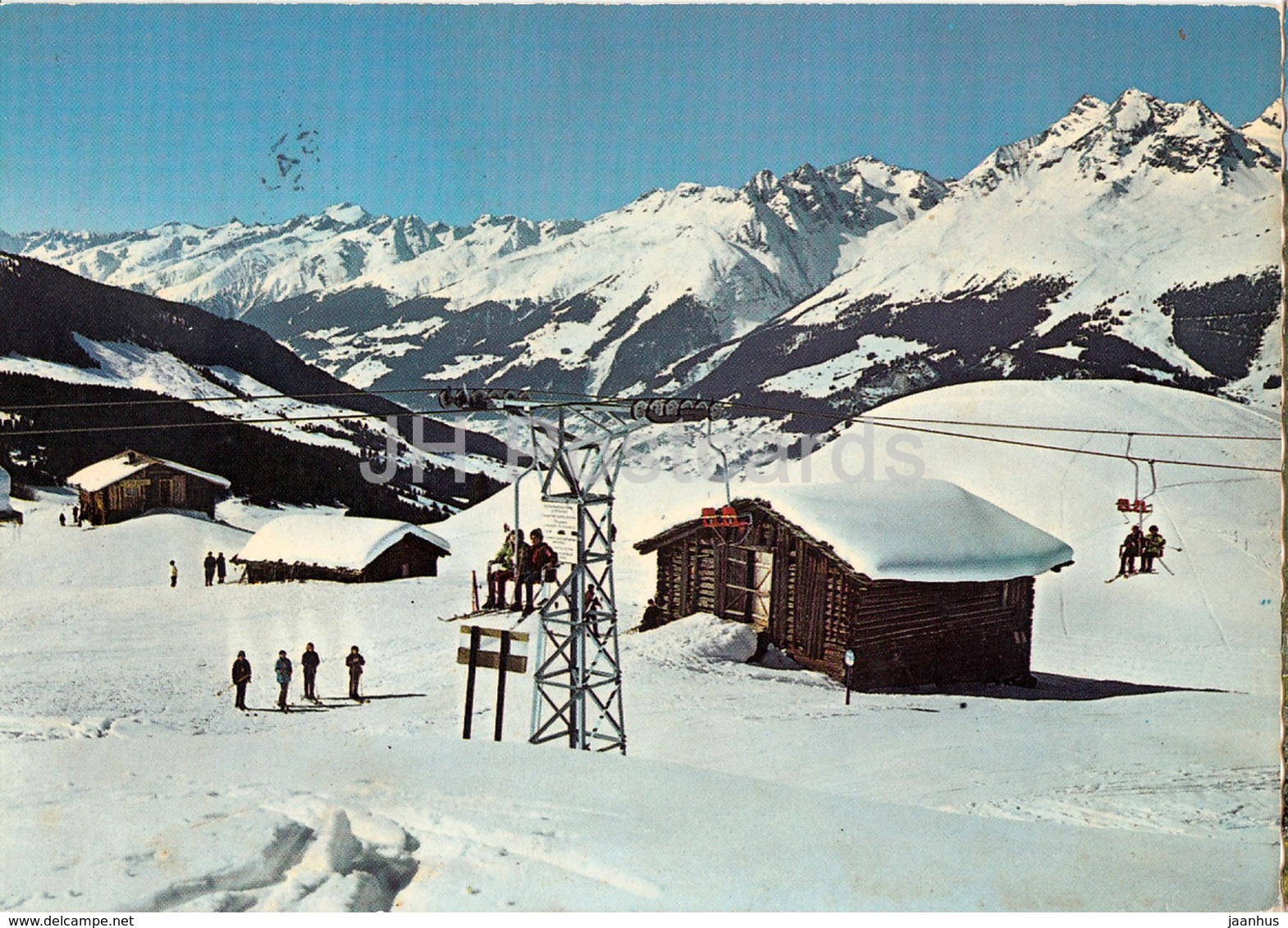 Obersaxen - Sesselbahn - Kartitscha Mit Brigelserhorner - Cable Car - 5354 - 1970 - Switzerland - Used - Breil/Brigels