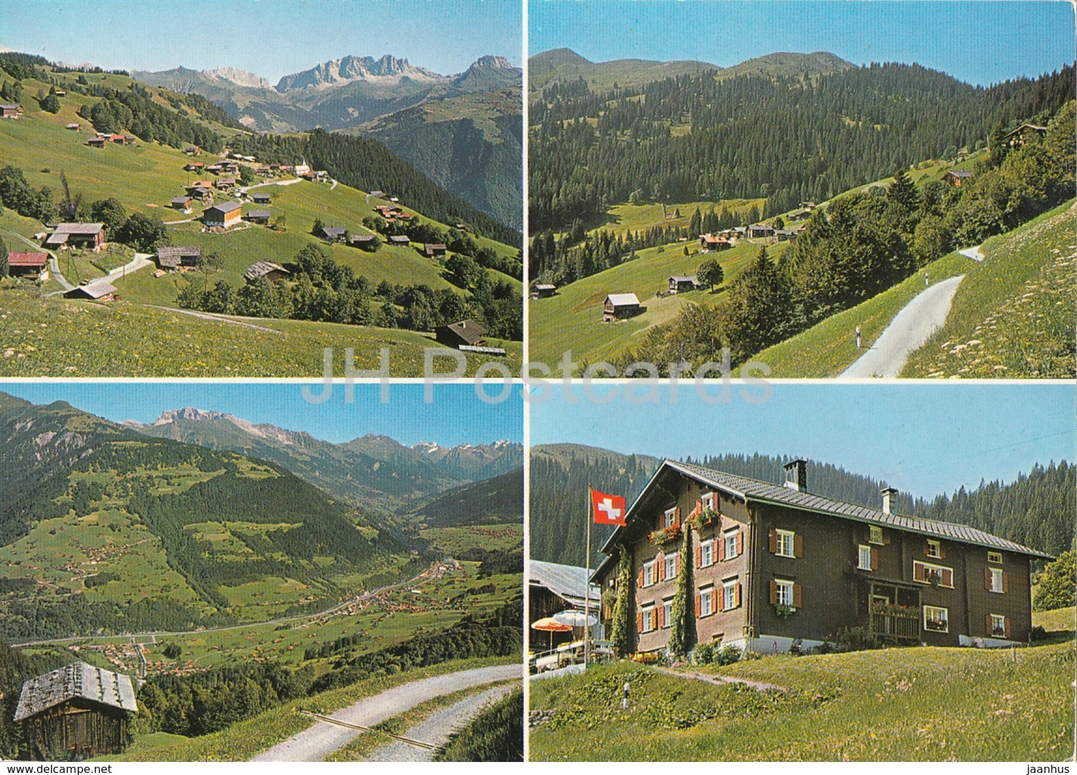 Furna 1400 M Mit Drusenfluh - Prattigau - Silvrettagruppe - Gasthaus Hochwang - 1993 - Switzerland - Used - Furna