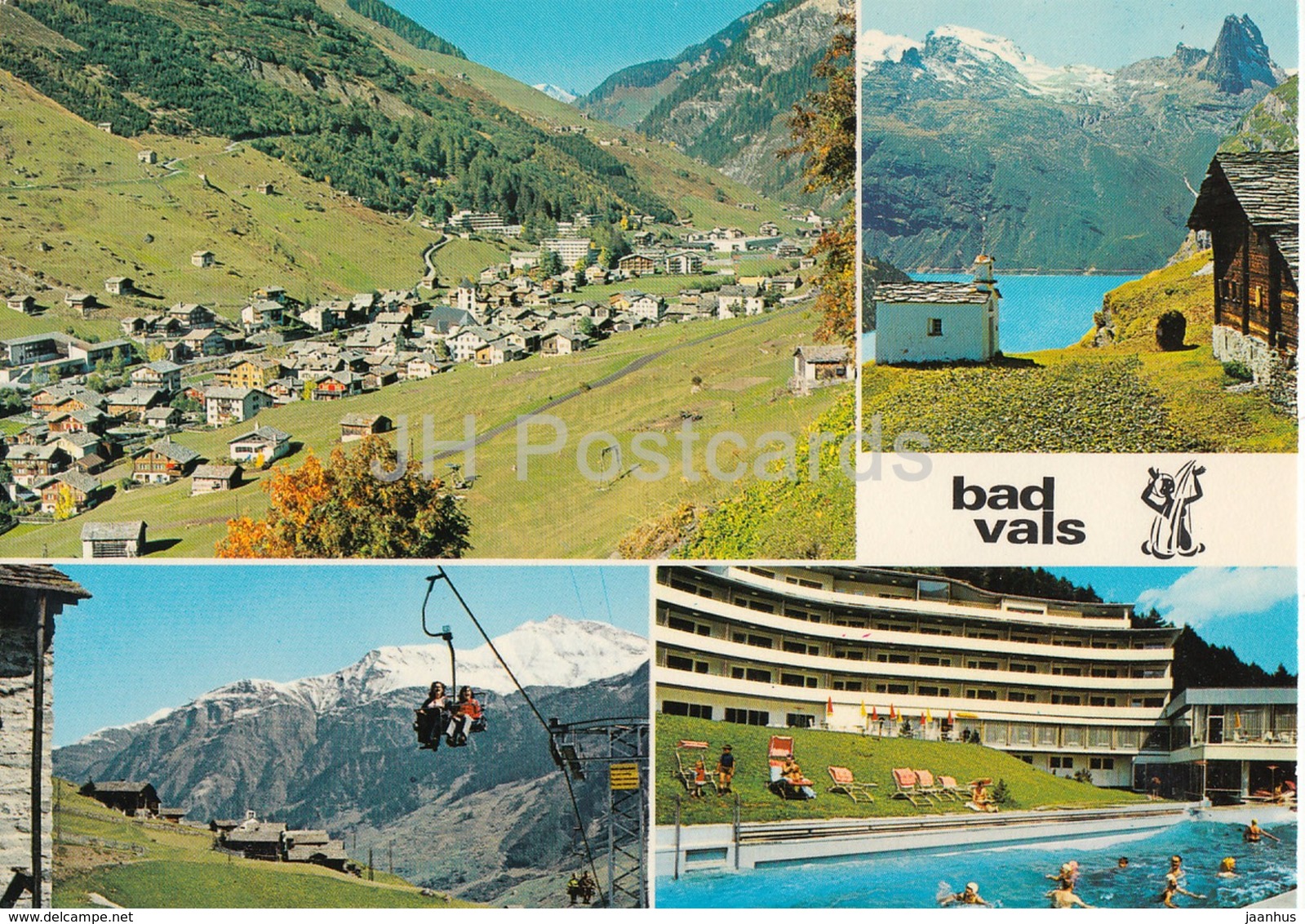 Bad Vals 1250 M - Sesselbahn Bei Leis - Frunt Zervrelia - Kurhotel Terme - Cable Car - Hotel - Switzerland - Unused - Vals