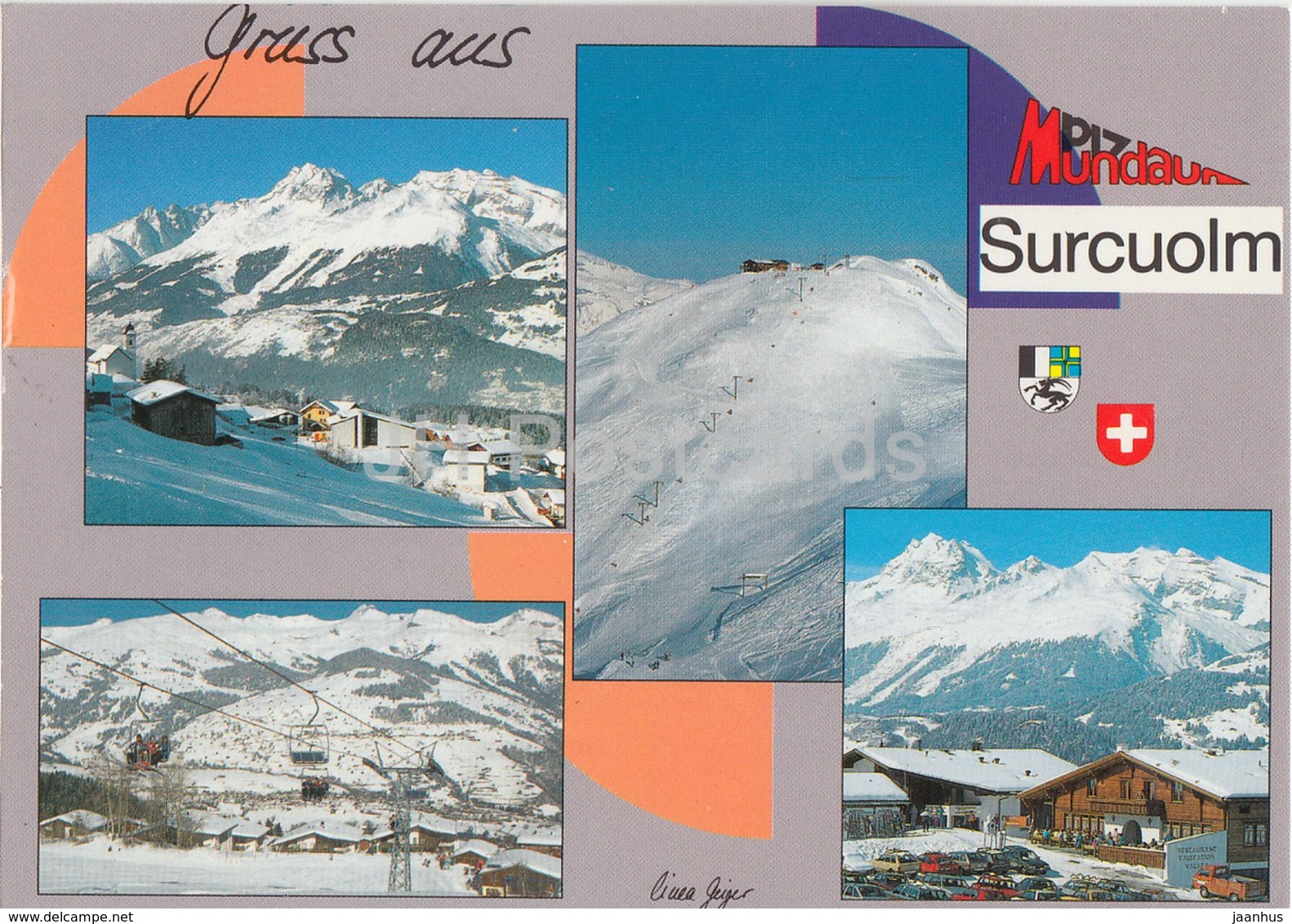Gruss Aus Piz Mundaun - Surcuolm - Skigebiet - Ski Resort - Skiing - Switzerland - Used - Mundaun