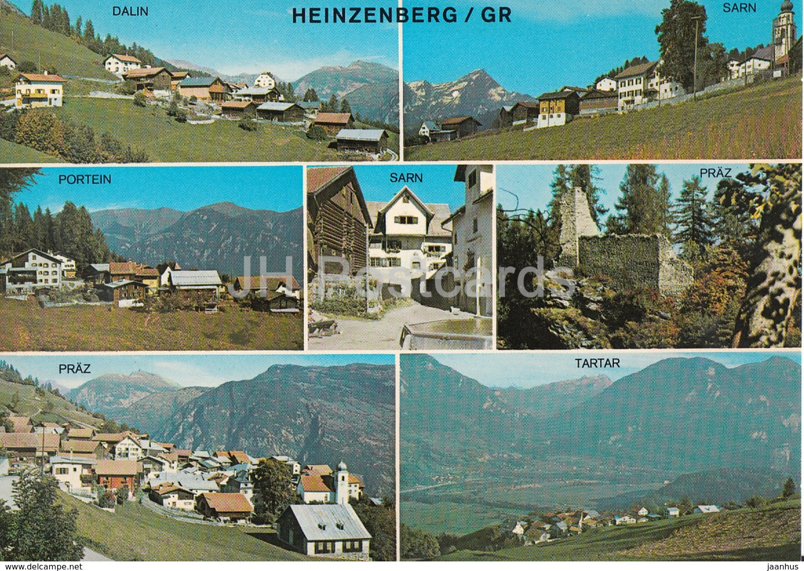 Heinzenberg - Dalin - Sarn - Portein - Praz - Tartar - Switzerland - Unused - Sarn