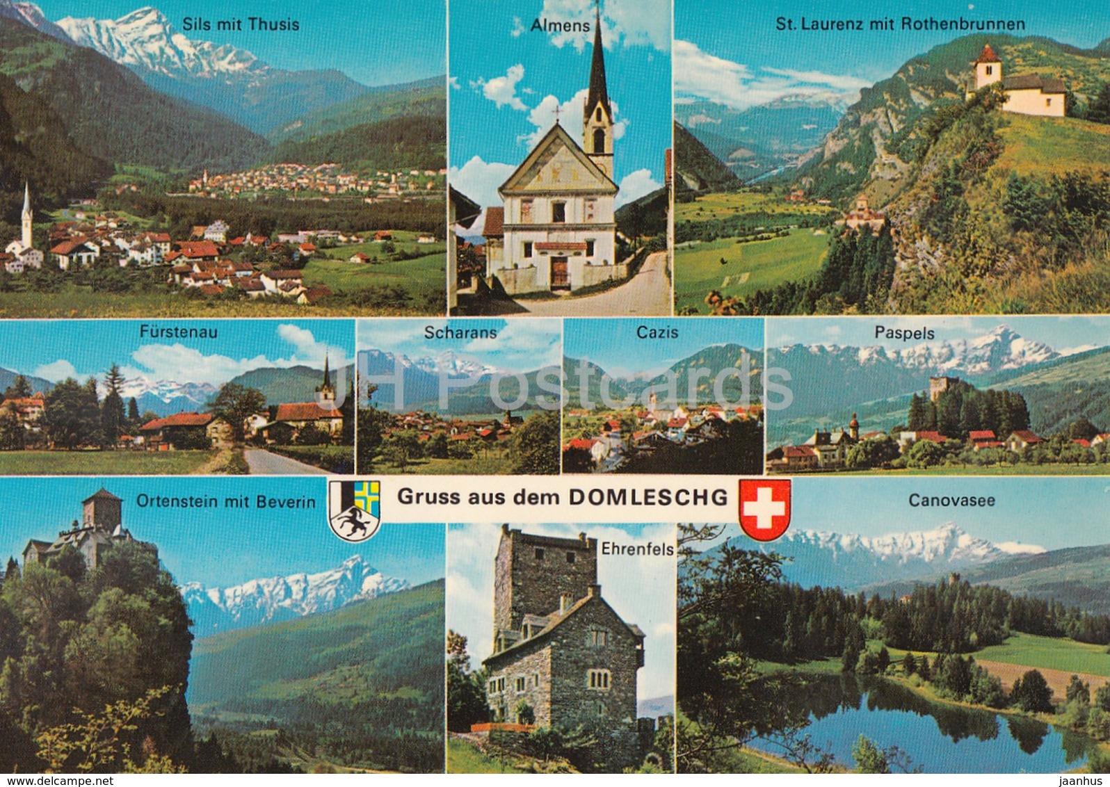 Gruss Aus Dem Domleschg -Sils Mit Thusis - Almens - Furstenau - Scharans - Cazis - Paspels - Switzerland - Unused - Cazis