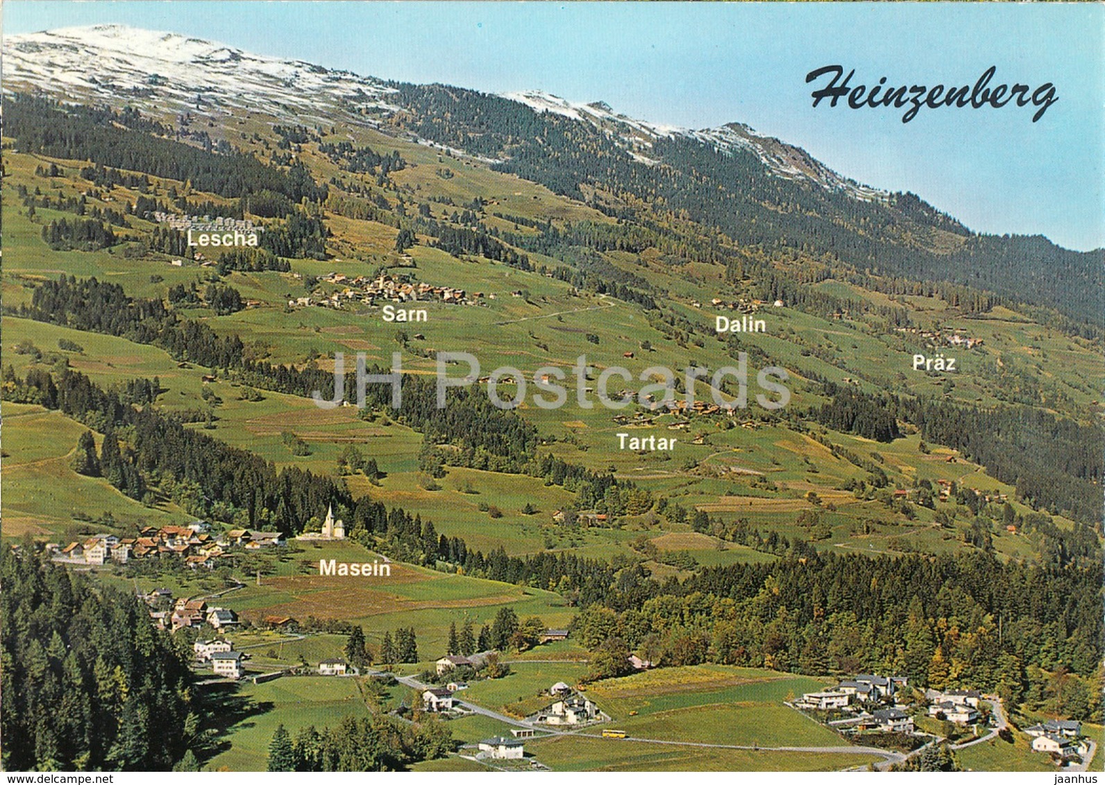 Heinzenberg - Lescha - Sarn - Masein - Tartar - Dalin - Praz - Switzerland - Unused - Sarn