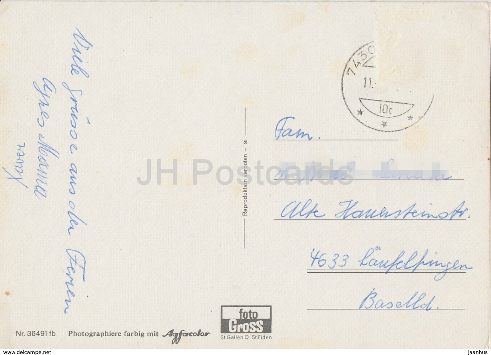 Heinzenberg - Dalin - Sarn - Portein - Praz - Tartar - Switzerland - Used - Sarn