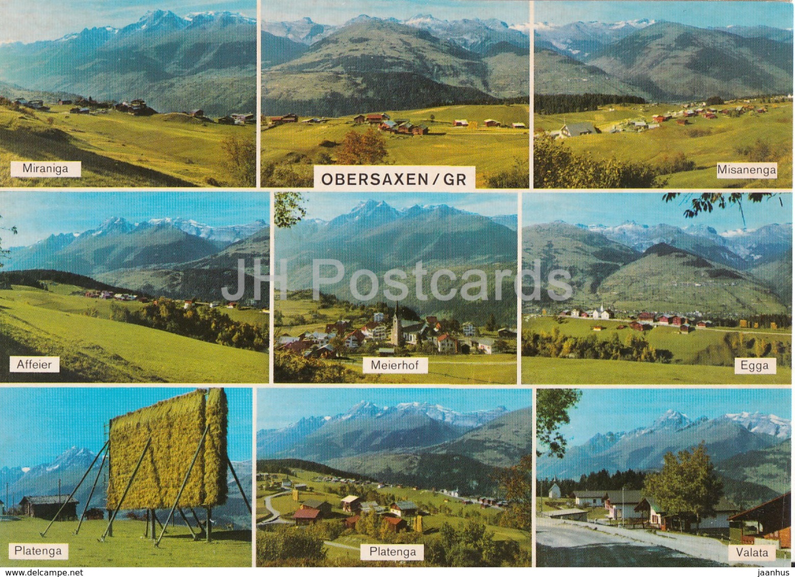 Obersaxen - Miraniga - Misanenga - Affeire - Meierhof - Egga - Platenga - Valata - Switzerland - Unused - Obersaxen