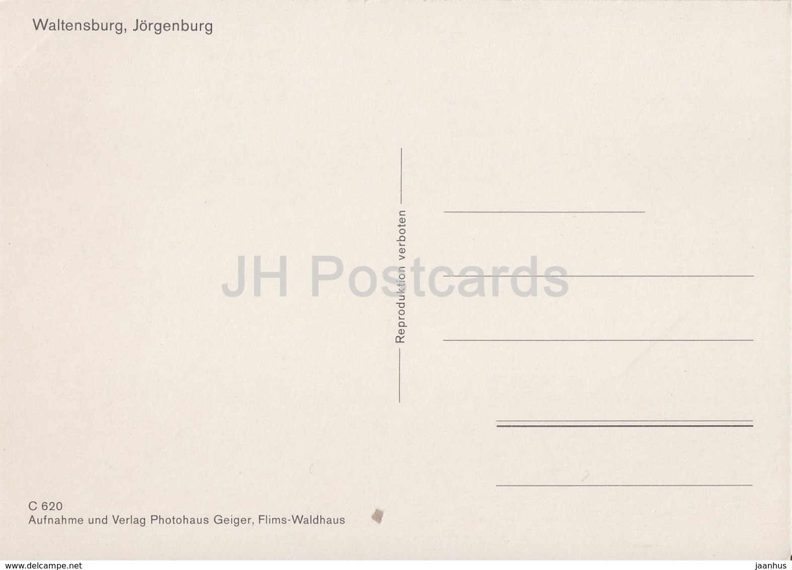 Waltensburg - Jorgenburg - Switzerland - Unused - Waltensburg/Vuorz