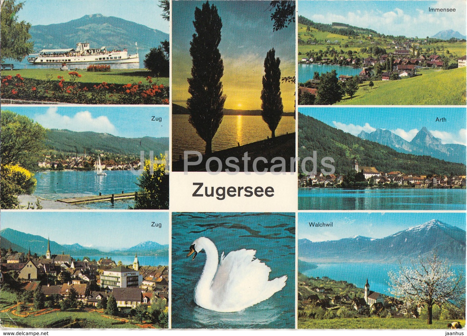 Zugersee - Zug - Walchwil - Immensee - Arth - Swan - Birds - Schiffahrtsgesellschaft Seal - 1980 - Switzerland - Used - Walchwil