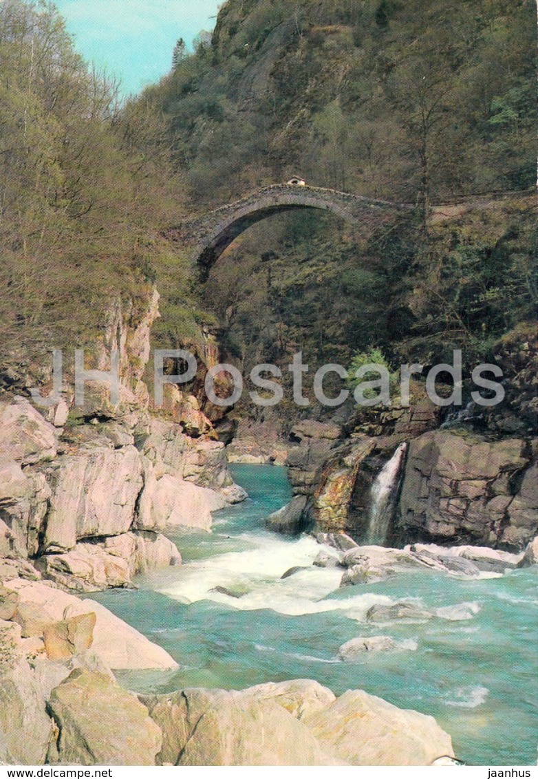 Centovalli - Ponte Romano Presso Intragna - Bridge - 1968 - Switzerland - Used - Intragna