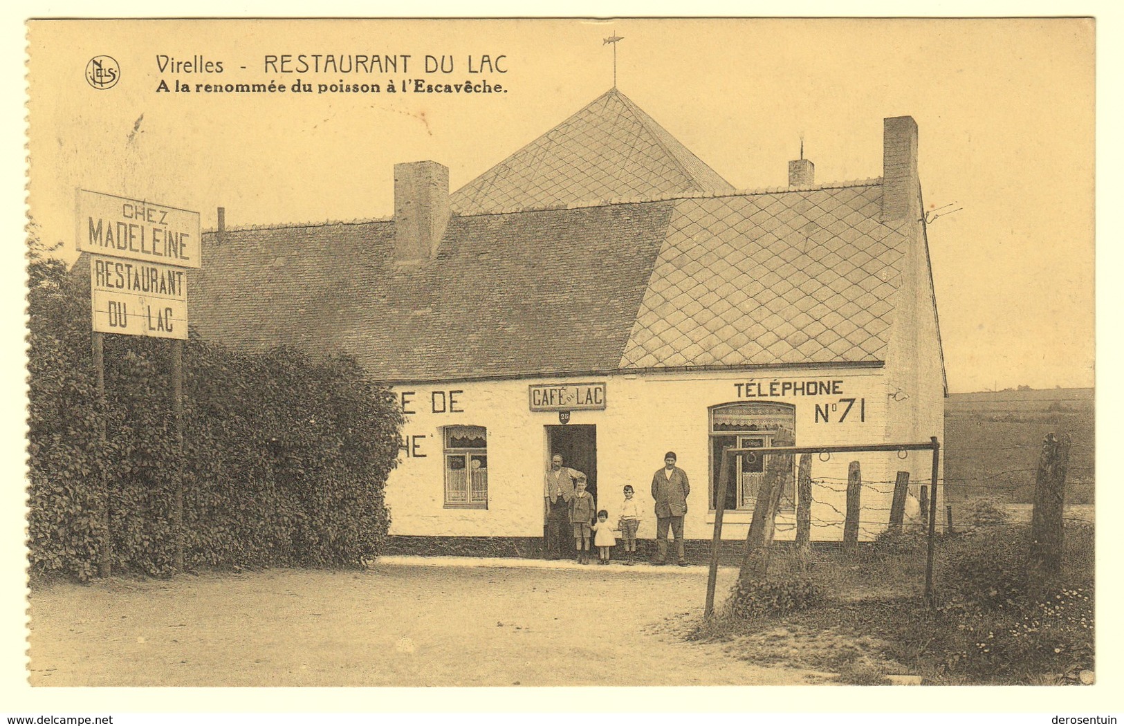 A0099	[Postkaart] Virelles - Restaurant Du Lac / A La Renommée Du Poisson à L’Escavêche. (Nels, Sebille-Gillet) [Chimay] - Chimay