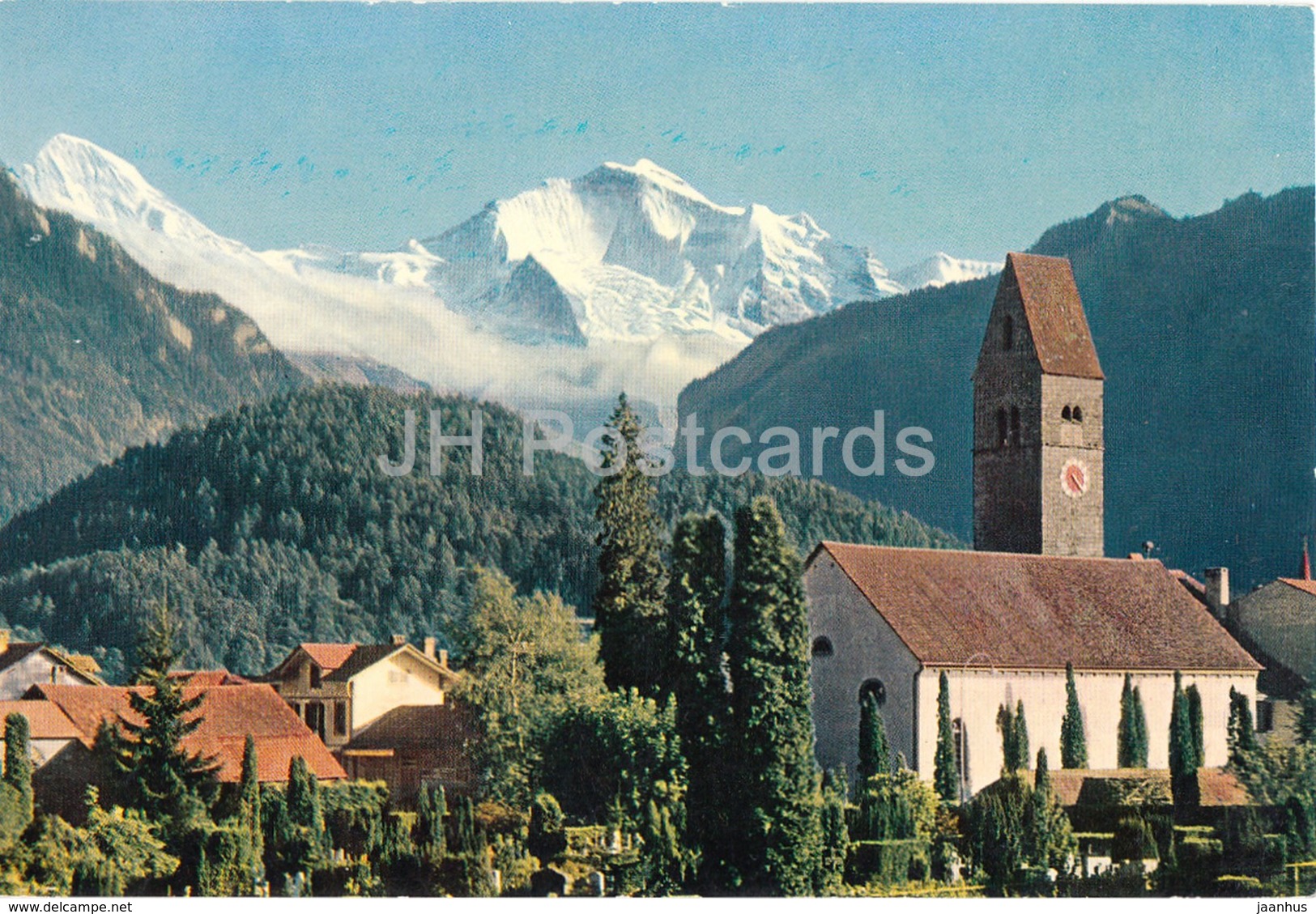 Interlaken - Kirche - Unterseen Mit Monch Und Jungfrau - 8071 - Switzerland - Unused - Unterseen