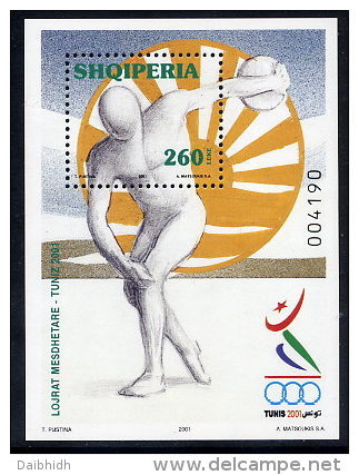 ALBANIA 2001 Mediterranean Games Block  MNH / **.  Michel Block 134 - Albania