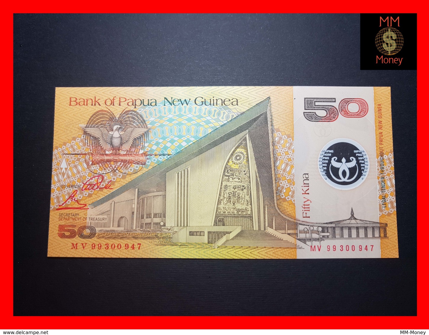 PAPUA NEW GUINEA 50 Kina  1999  P. 18 A   POLYMER  Serial MV UNC - Papua-Neuguinea