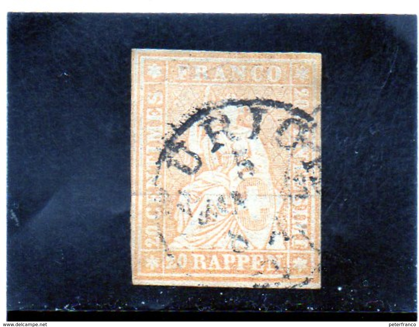 CG23 - 1854 Svizzera - Elvezia Seduta - Usati