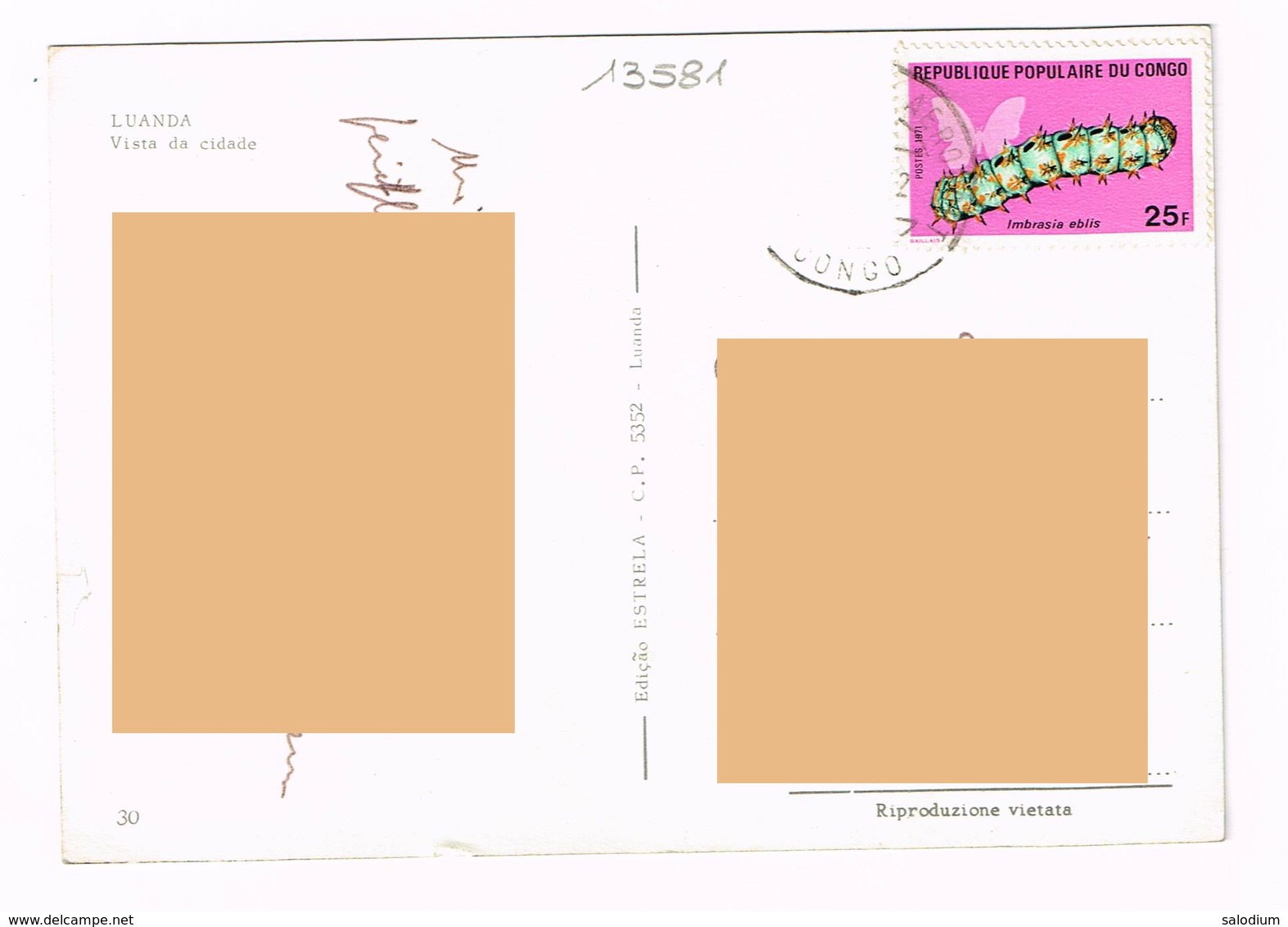 LUANDA - ANGOLA CONGO  - Storia Postale - Other & Unclassified