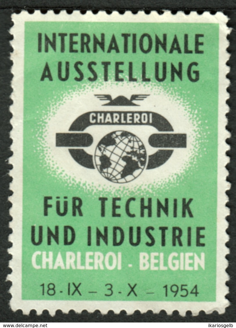 Charleroi Belgien Belgie Belgique 1954 " Exposition Technik&Industrie " Vignette Cinderella Reklamemarke - Cinderellas