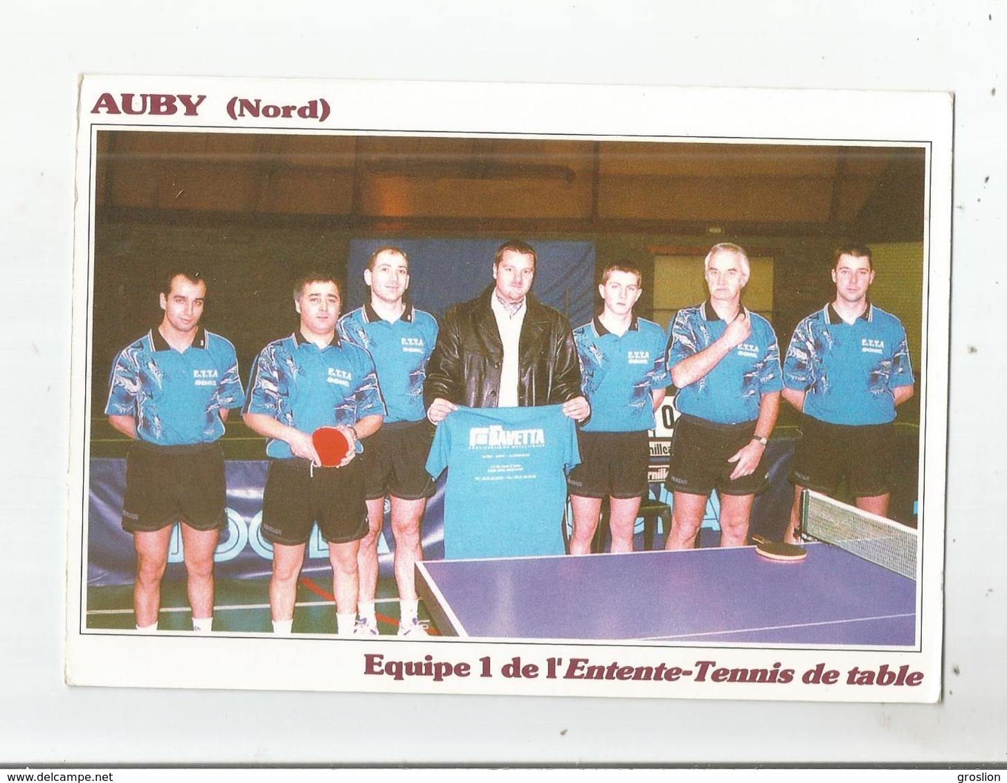 AUBY (NORD) EQUIPE 1 DE L'ENTENTE TENNIS DE TABLE 2001 - Tafeltennis