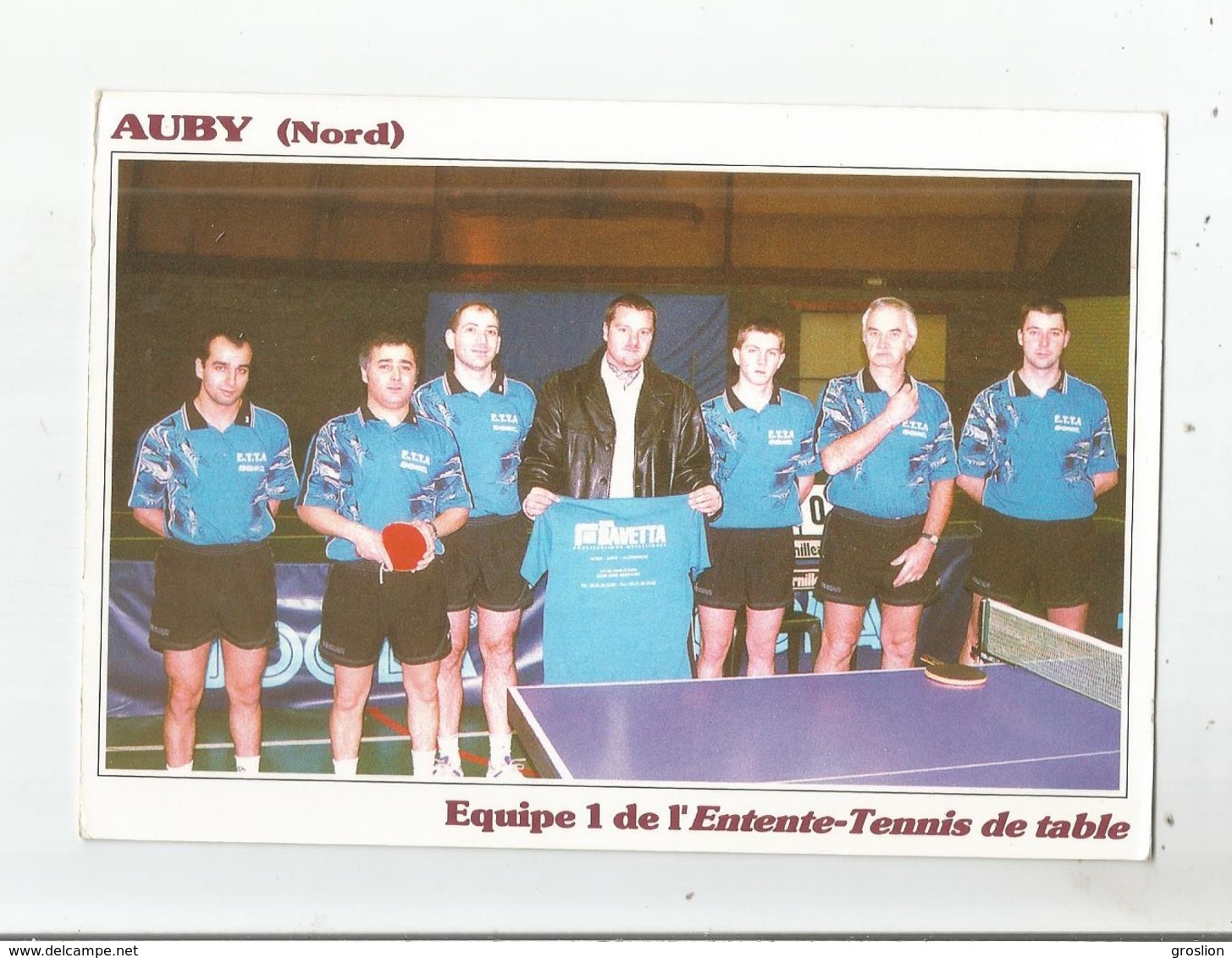 AUBY (NORD) EQUIPE 1 DE L'ENTENTE TENNIS DE TABLE 2001 - Tennis De Table