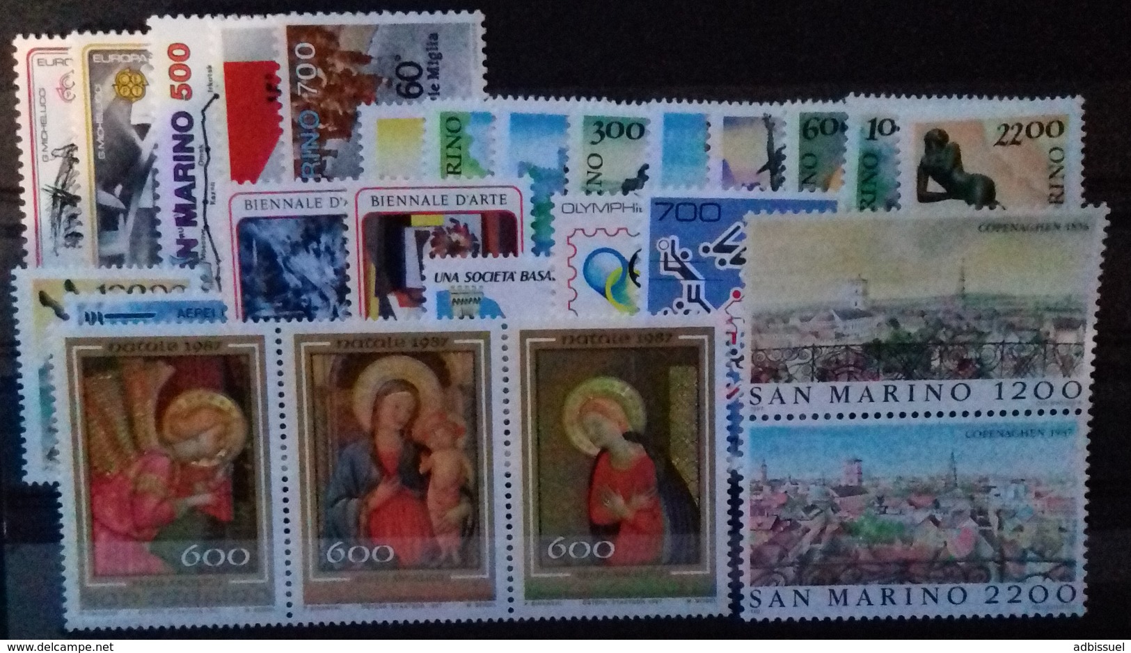 SAINT-MARIN ANNEE COMPLETE 1987 N° 1148 à 1173 COTE 101 € NEUFS ** MNH  26 Valeurs - Volledig Jaar