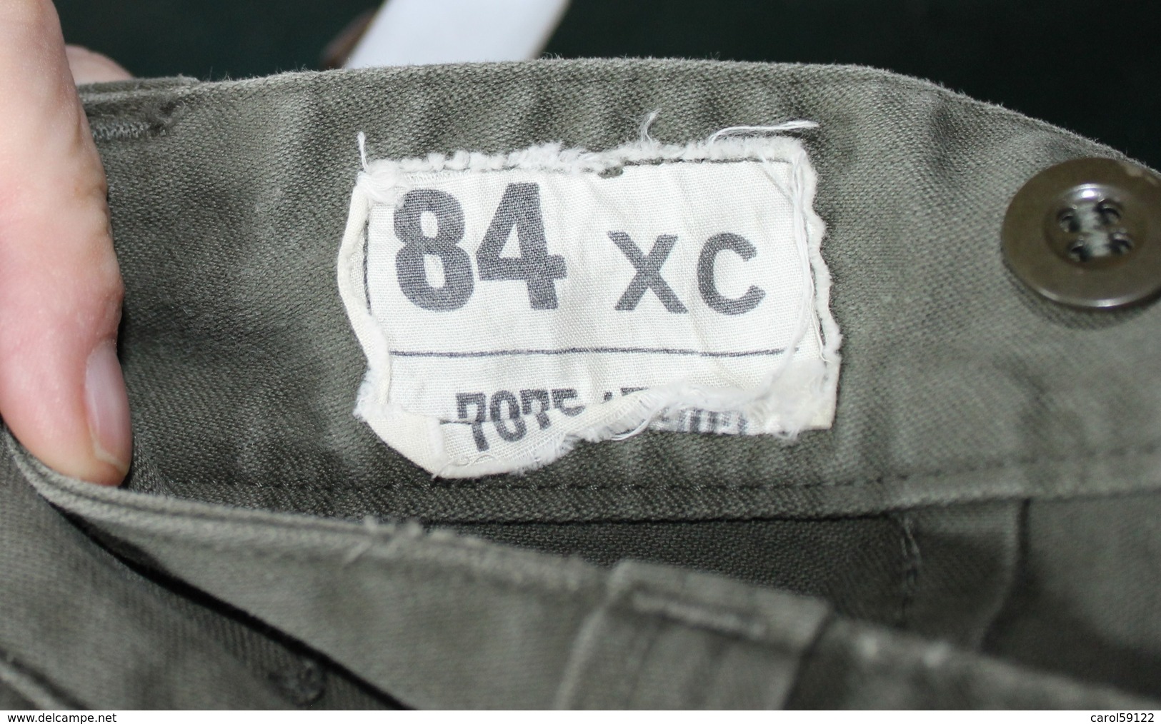 Pantalon Treillis Toile Verte T 84C - Uniforms