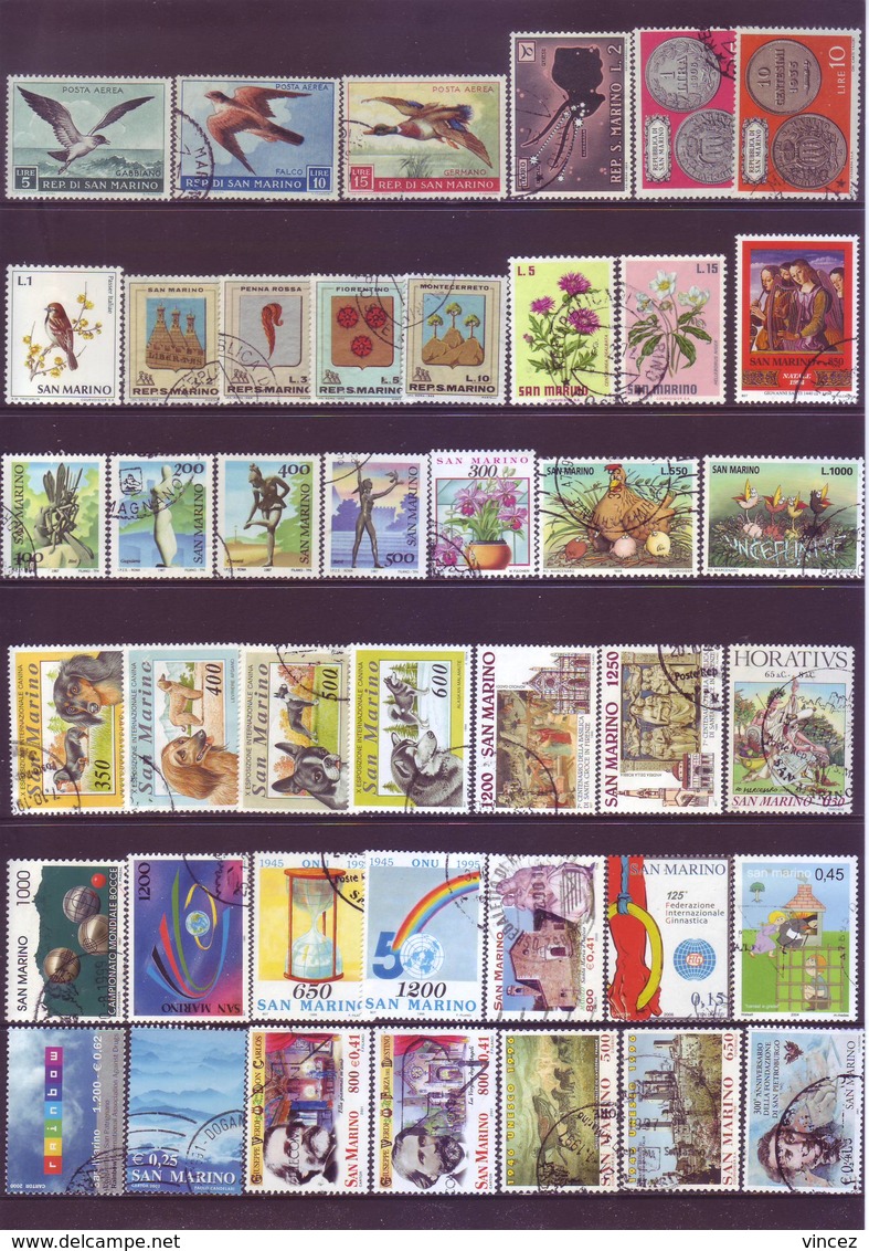 San Marino - Lotto Di 42 Francobolli Usati - Collections, Lots & Series