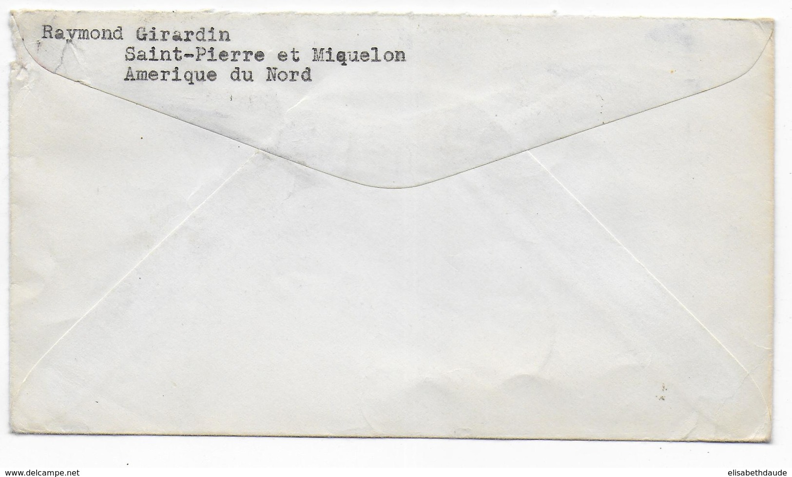SPM - 1951 - ENVELOPPE Par AVION De SAINT PIERRE ET MIQUELON => PARIS - - Brieven En Documenten