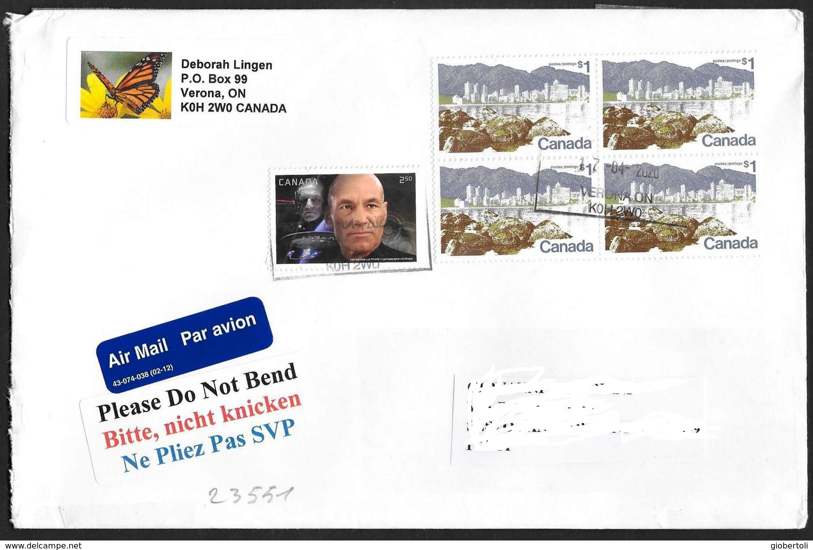 Canada: Lettera, Letter, Lettre - Brieven En Documenten