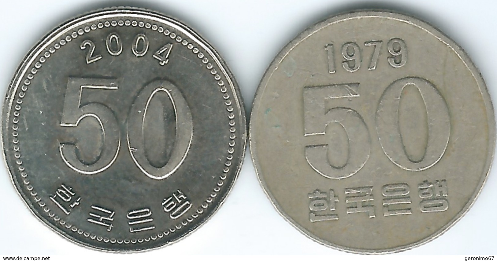 South Korea - 50 Won - 1979 - KM20 & 2004 - KM34 - Corée Du Sud