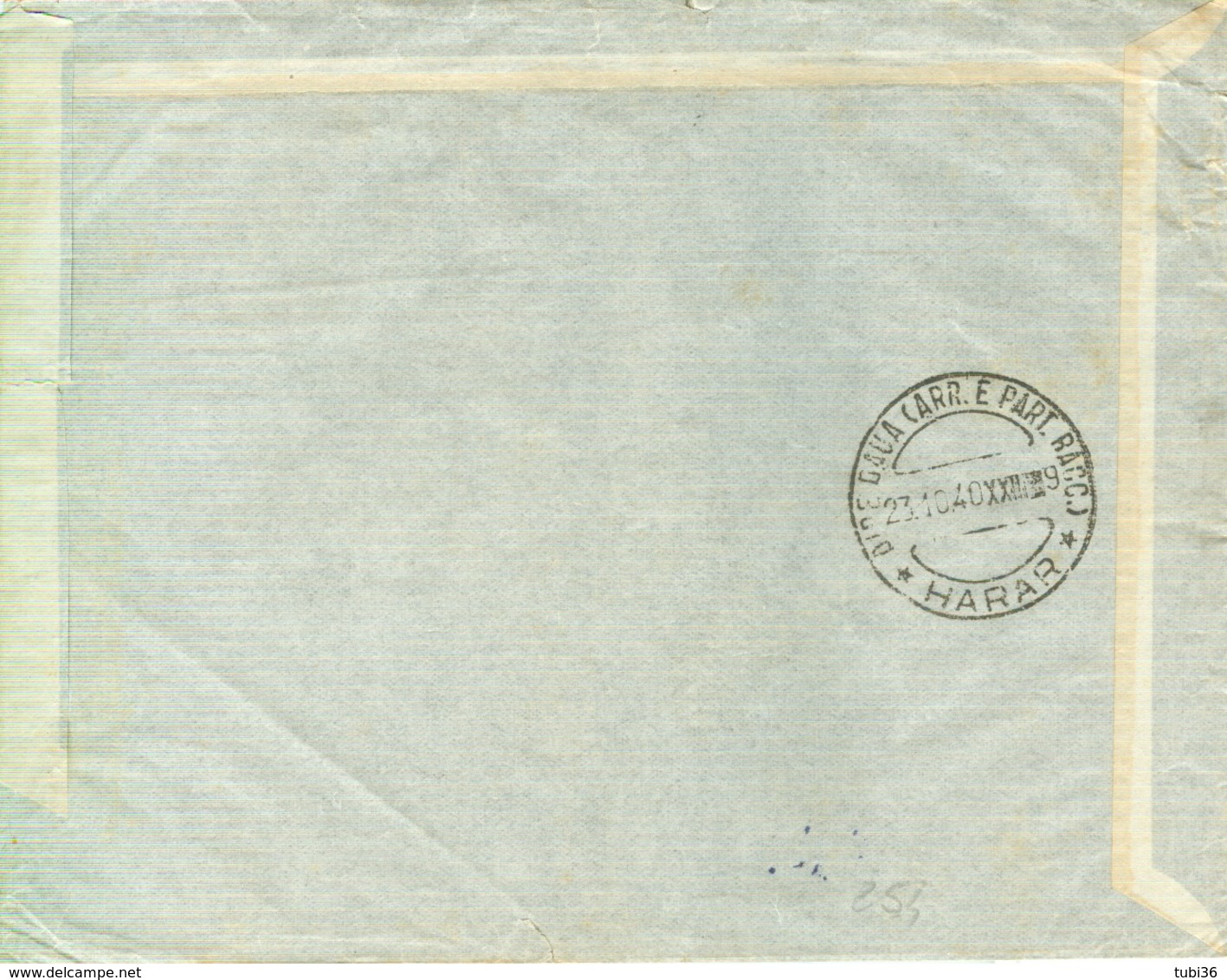 IMPERIALE £.1,75 (s254),LETTERA 1° PORTO VIA AEREA,1940,TIMBRO POSTE ROMA VIA AEREA,PER DIRE DAUA(A.O.I.) - Africa Orientale Italiana