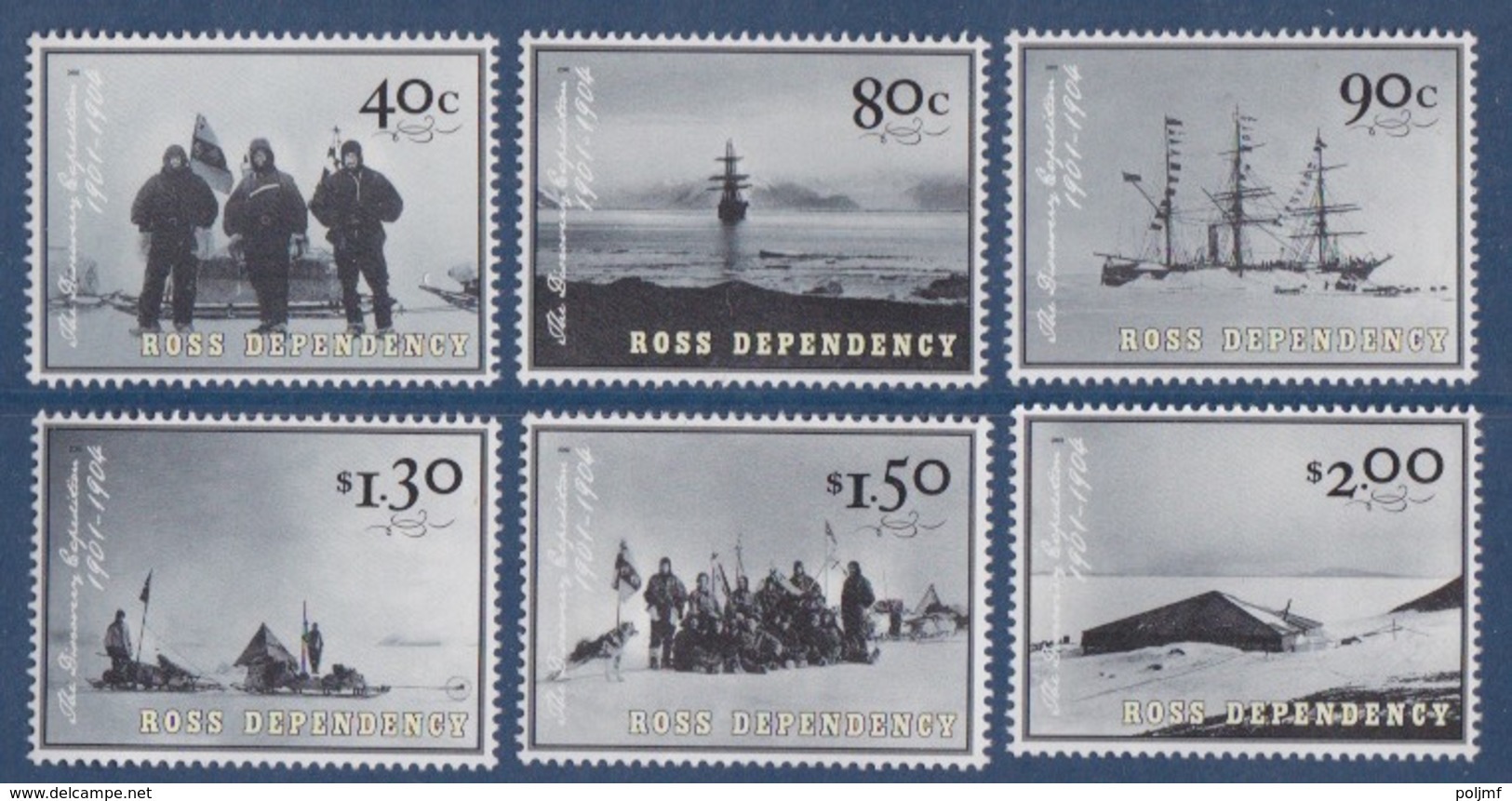 Ross, N° 84 à 89 (centenaire De L'expédition Discovery, Membres, Navire, Abri...) Neuf ** - Unused Stamps
