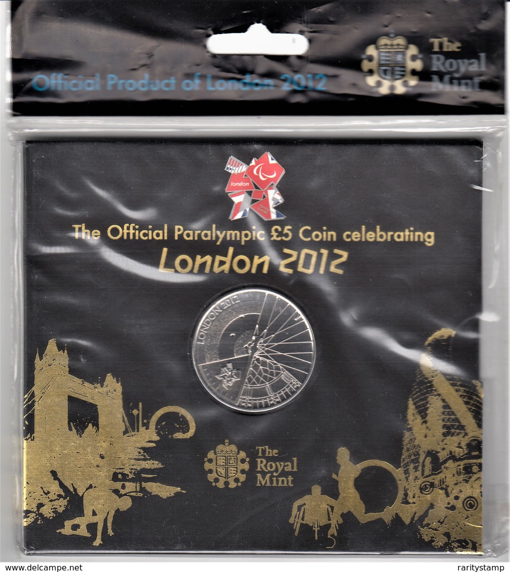 GRAN BRETAGNA 2012 ROYAL MINT £ 5 + £ 5 TWIN PACK OLYMPIC AND PARALYMPIC  COIN CELEBRATING - BRILLANT NUOVE OFFICIAL - Nieuwe Sets & Proefsets
