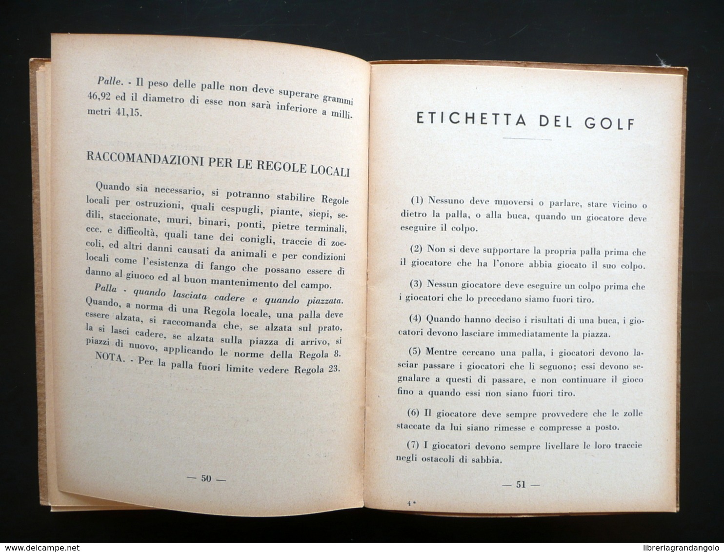 Libretto Regole Del Golf Federazione Italiana Roma 1937 Sport Raro - Unclassified