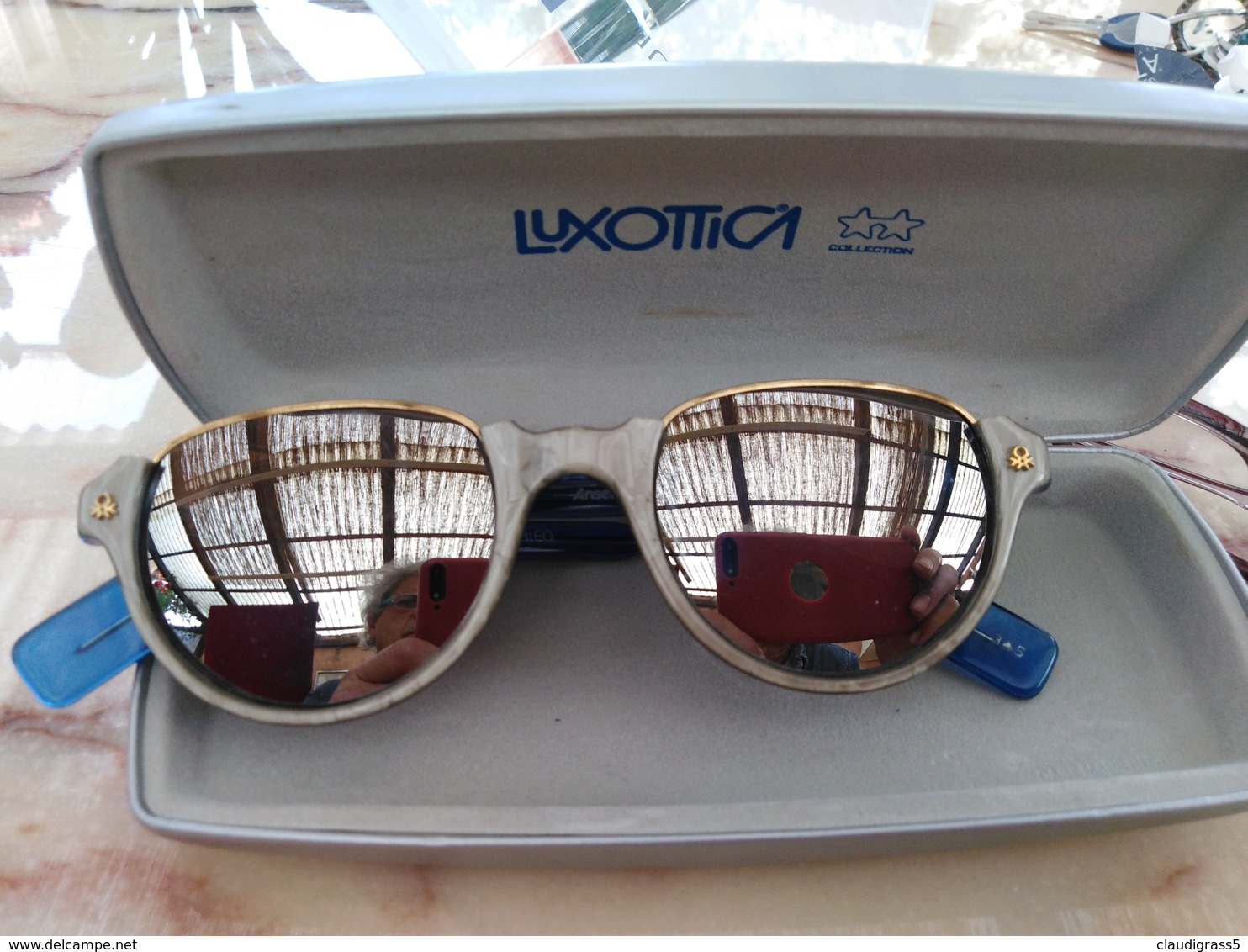 1235  OCCHIALE DONNA " BENETTON" ANSER METAL BIFO   VINTAGE ANNI 80/90 RARO - Sun Glasses