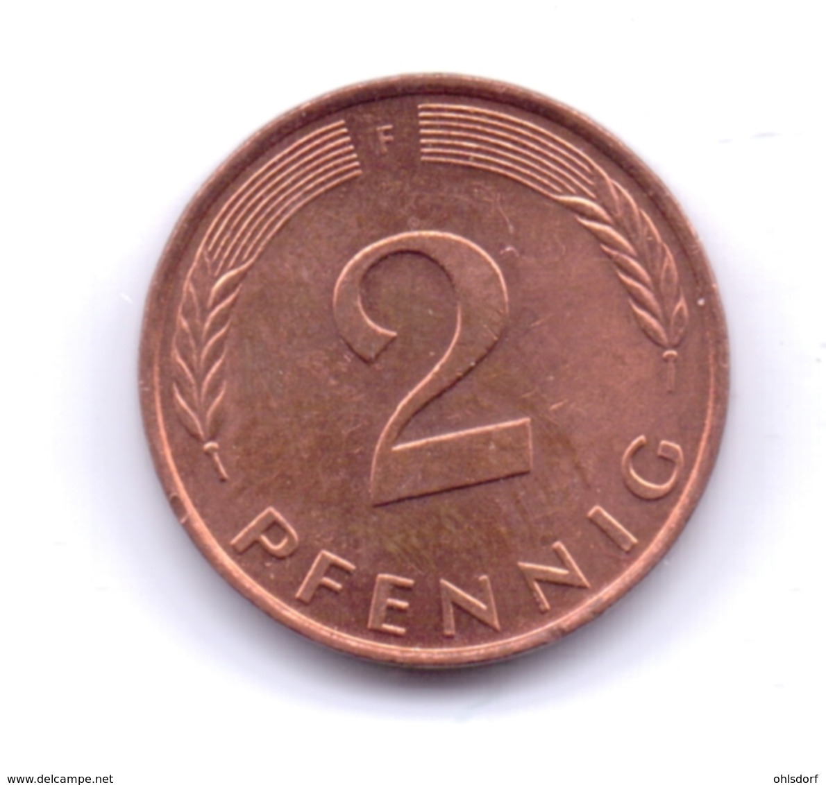 BRD 1996 F: 2 Pfennig, KM 106a - 2 Pfennig