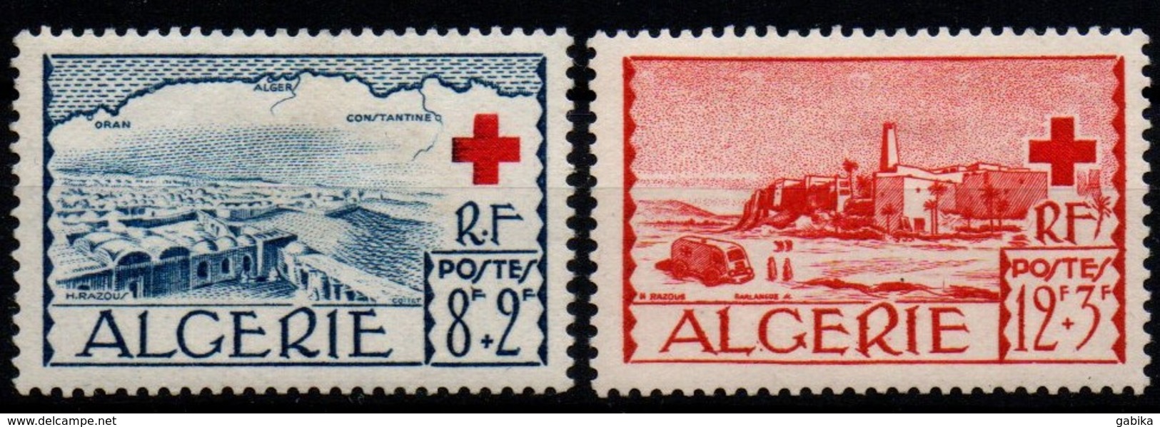 Algeria 1952, Scott B67-B68, MH, Red Cross - Algérie (1962-...)