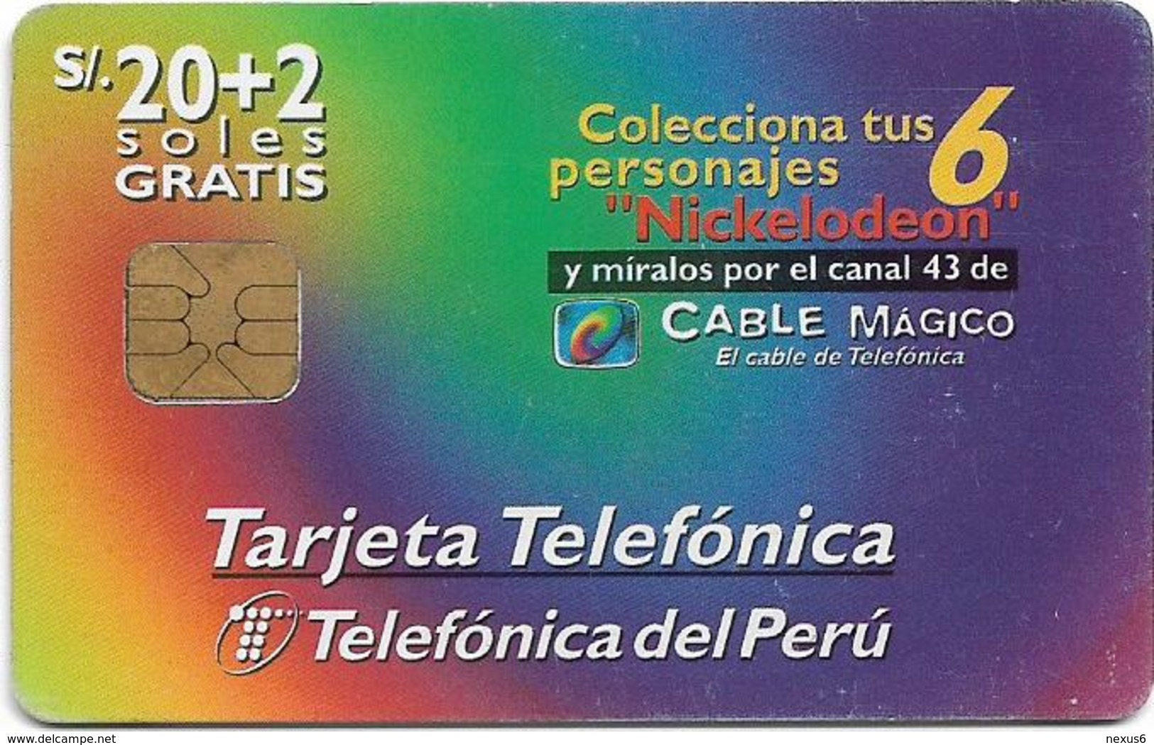 Peru - Telefónica - Nickelodeon, Cable Mágico, Rugrats (Tommy), 20+2 S., 09.1997, Used - Pérou
