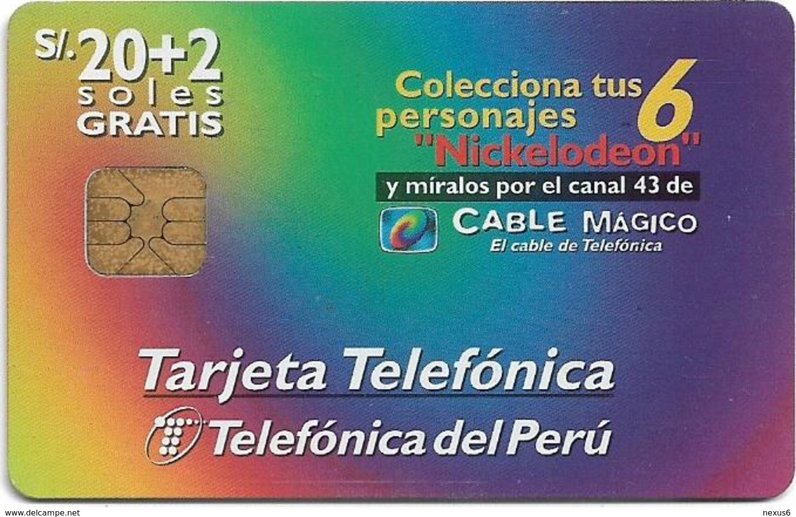 Peru - Telefónica - Nickelodeon, Cable Mágico, La Vida Moderna De Rocko, 20+2 S., 09.1997, Used - Peru